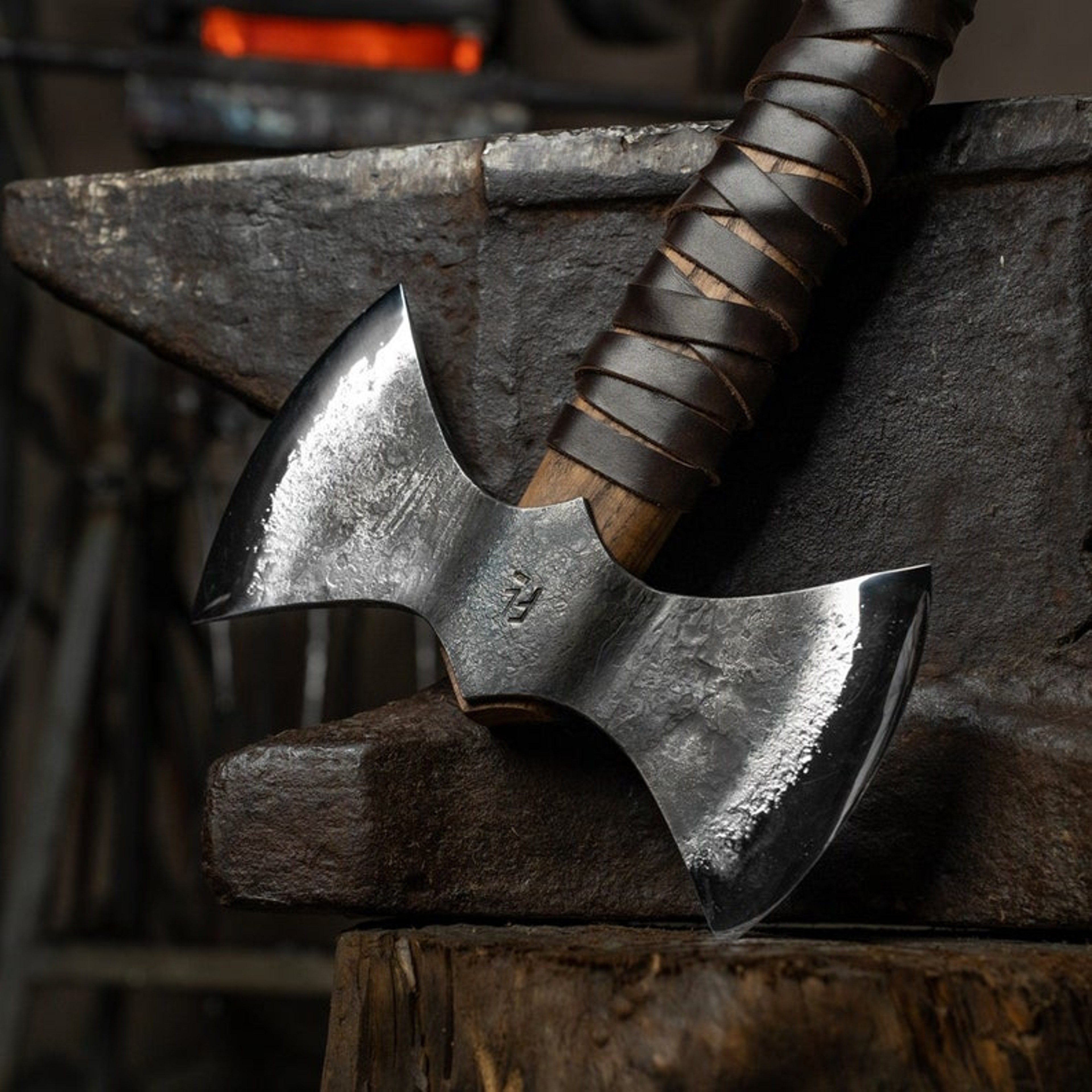 Double-Bit Axe, Hand-Forged From One Piece of Metal, Felling, Double Bit, Two-Handed Axe, Hand-Forged Axe, Double-Bit Ha – view 4