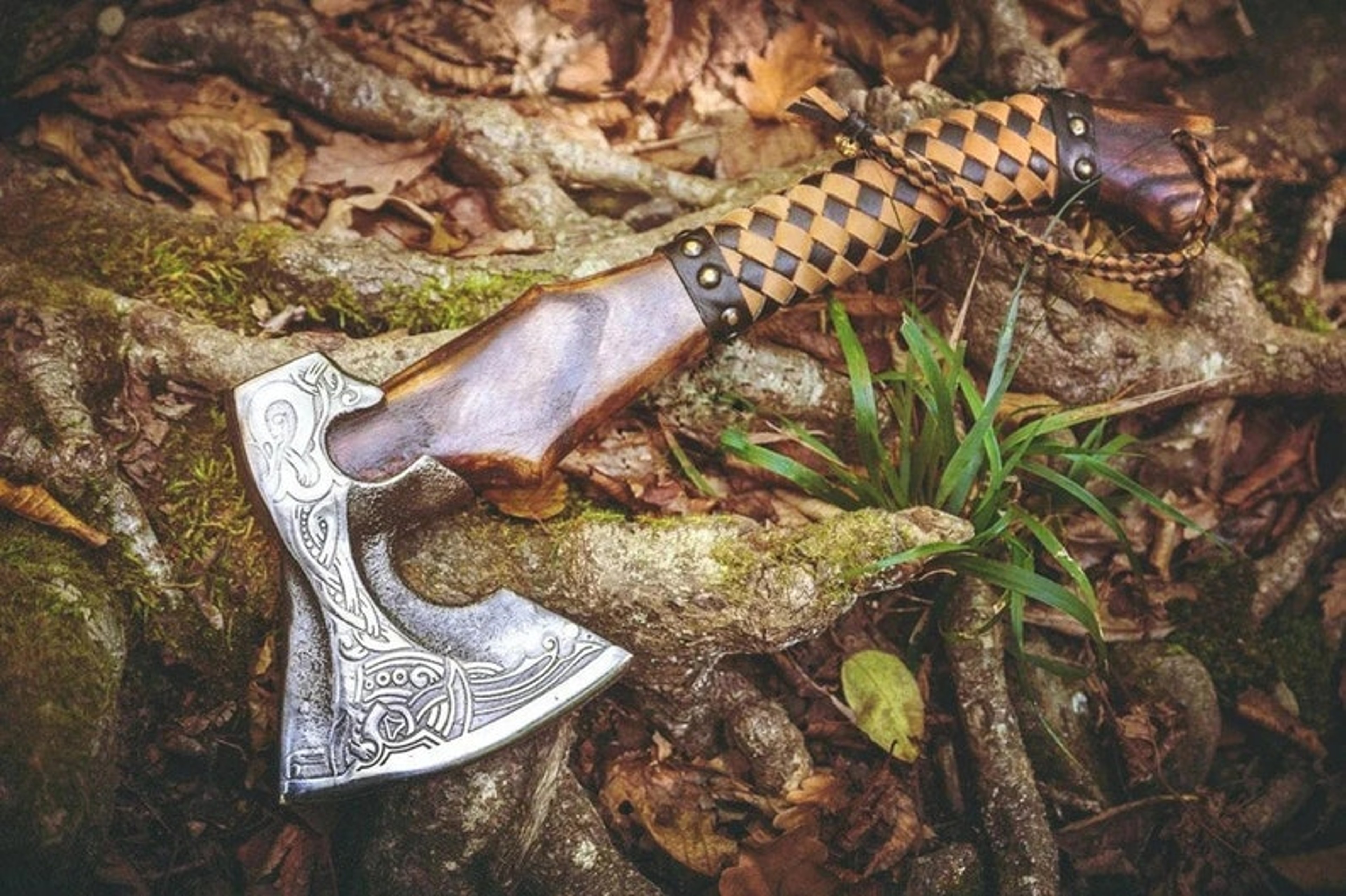 Custom Gift Hand Forged Carbon Steel VIKING AXE with Ash Wood Shaft, Wedding Gift, Axe, Axes Best Birthday&Anniversary G – view 3
