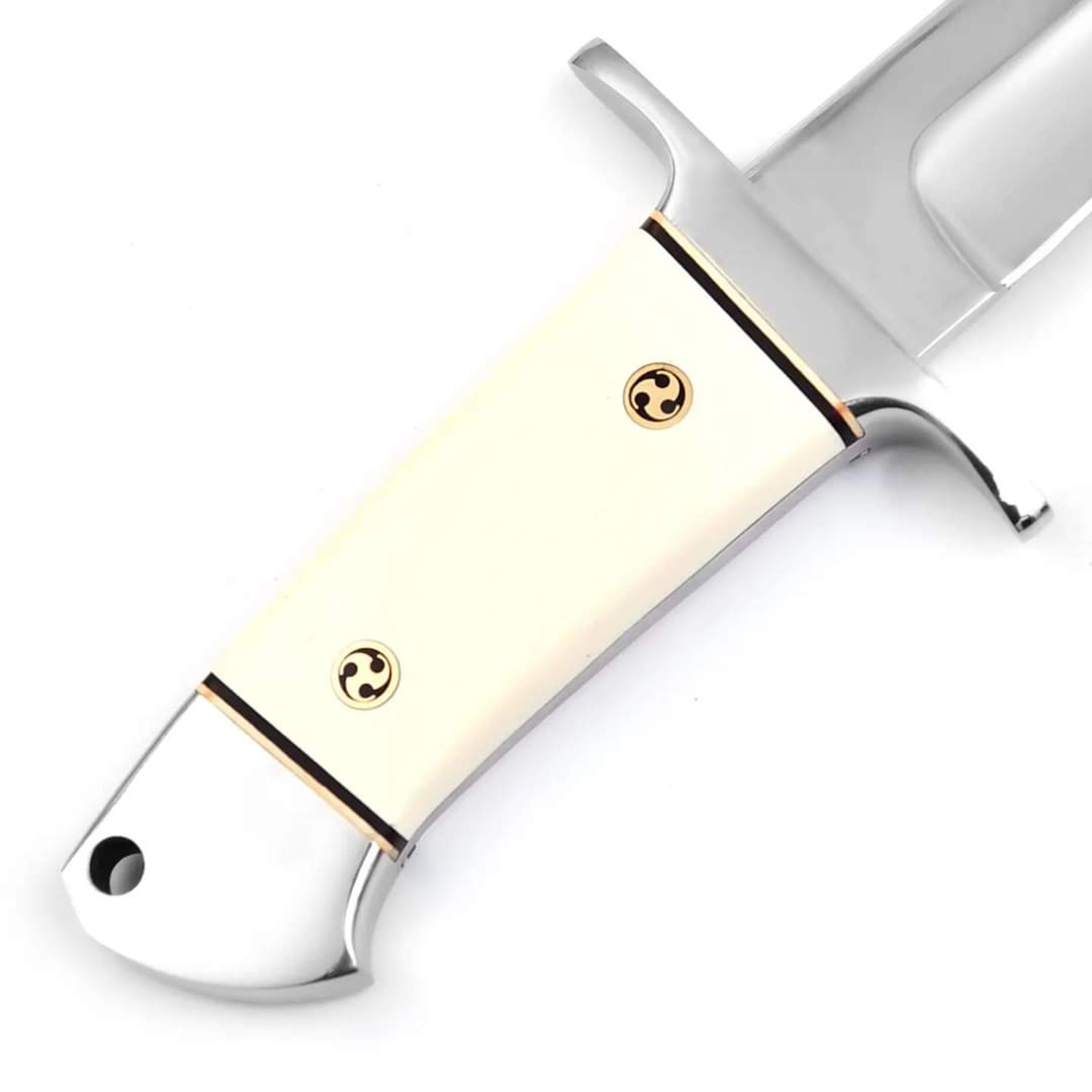 "Stainless-steel-Knife"Hunting-knife-with sheath"fixed-blade-Camping-knife, Bowie-knife, Handmade-Knives, Gifts-For-Men. – view 3