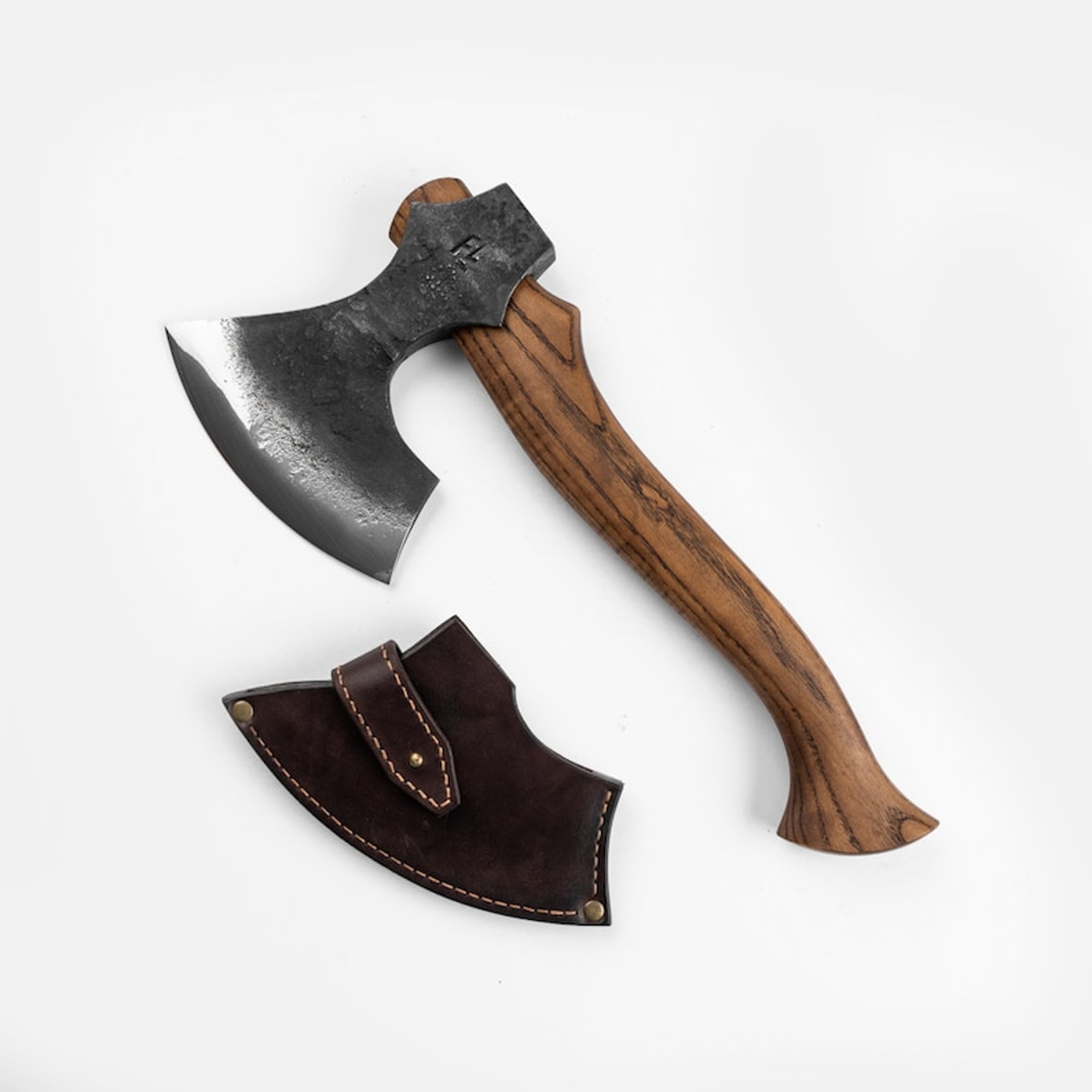 BaltoSlavic Axe Camping Hatchet, Axe with Leather Case, Carving Axe, Carpenters Axe, Carpenter tool, Father/Husband/Son – view 5