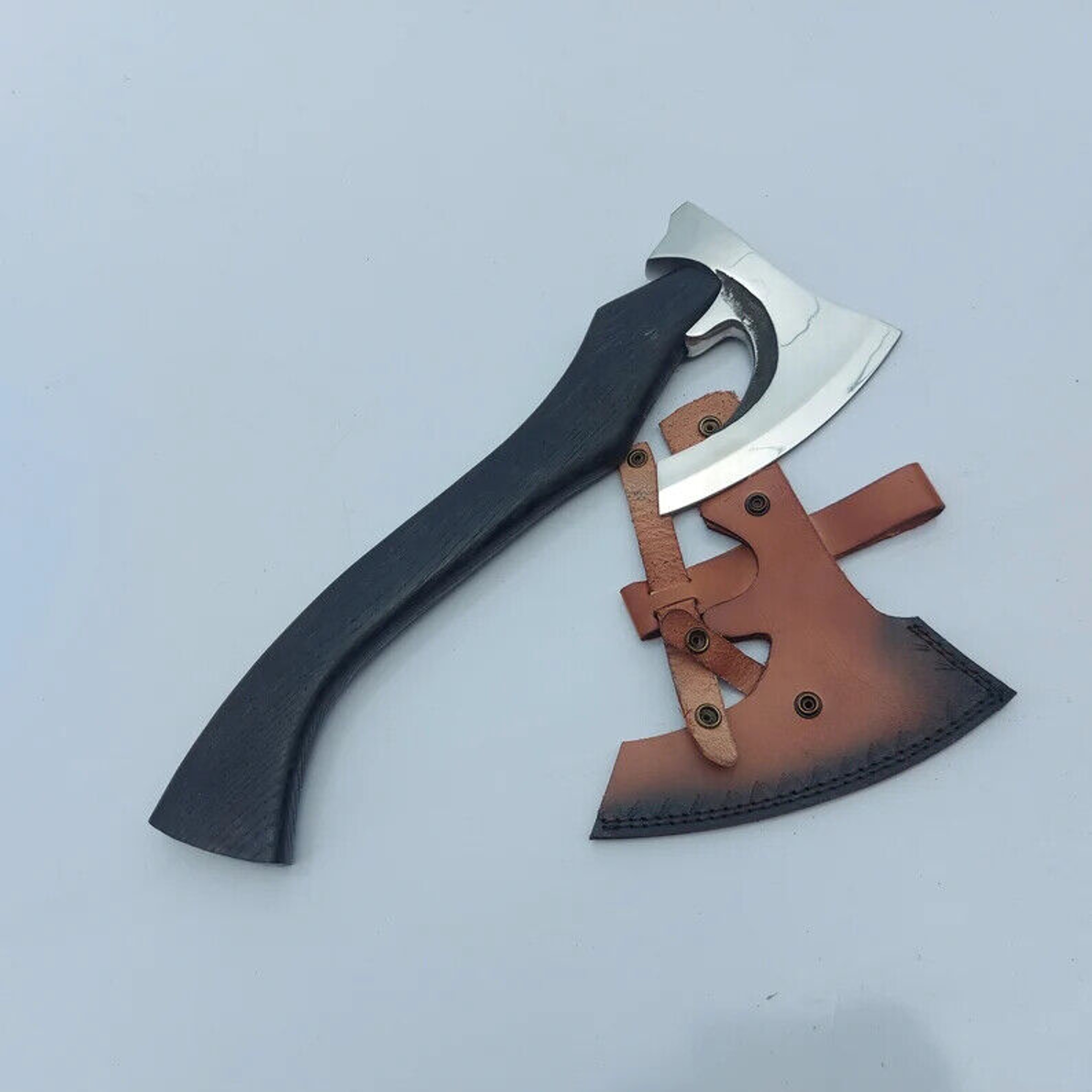 Handmade Carbon Steel Viking Axe | Bearded Blade with Polished Rosewood Handle | Authentic Norse Battle Axe – view 3