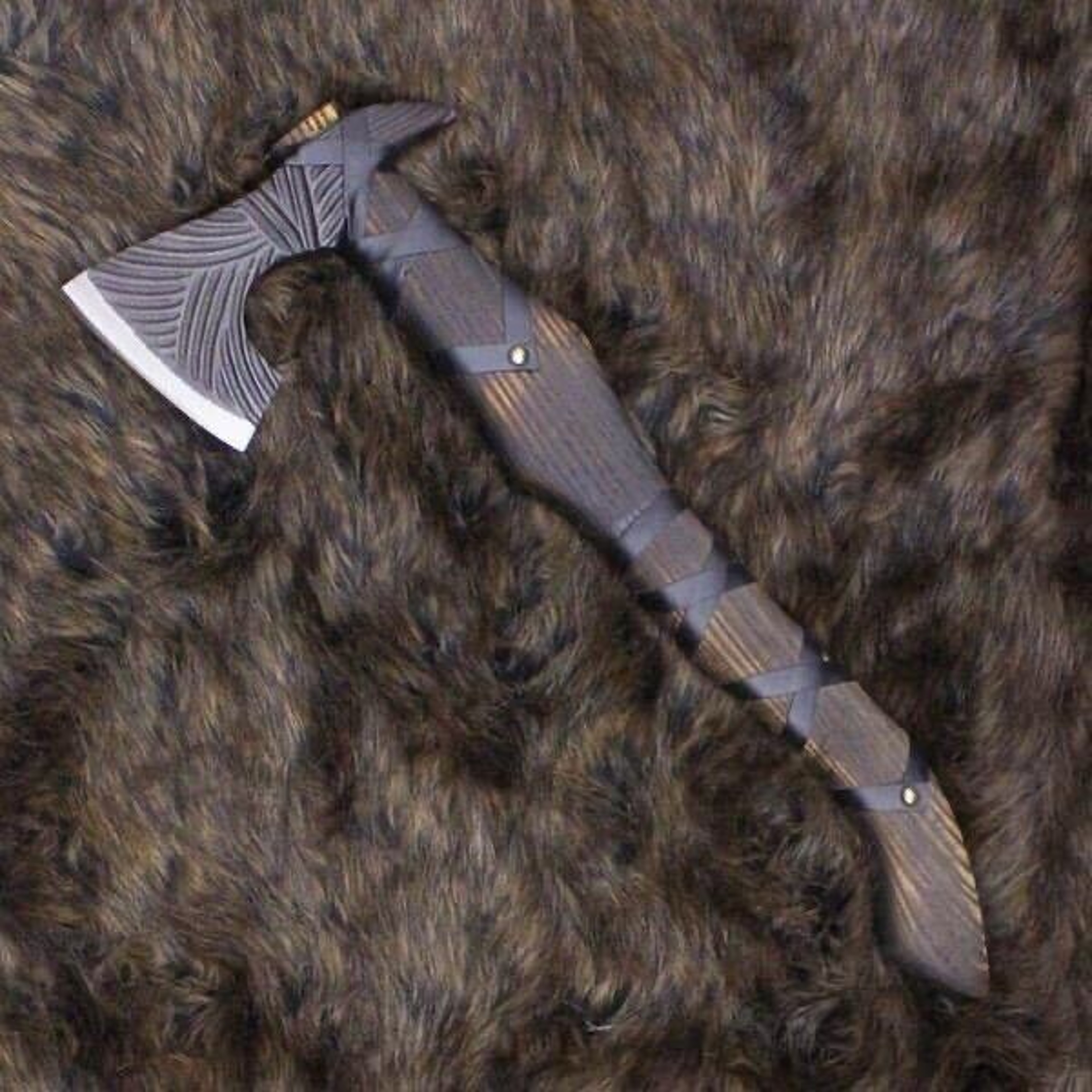 Lot Of 2_Hand Forged steel Head Hatchet Camping Survival Outdoor Hunting Axe – view 5