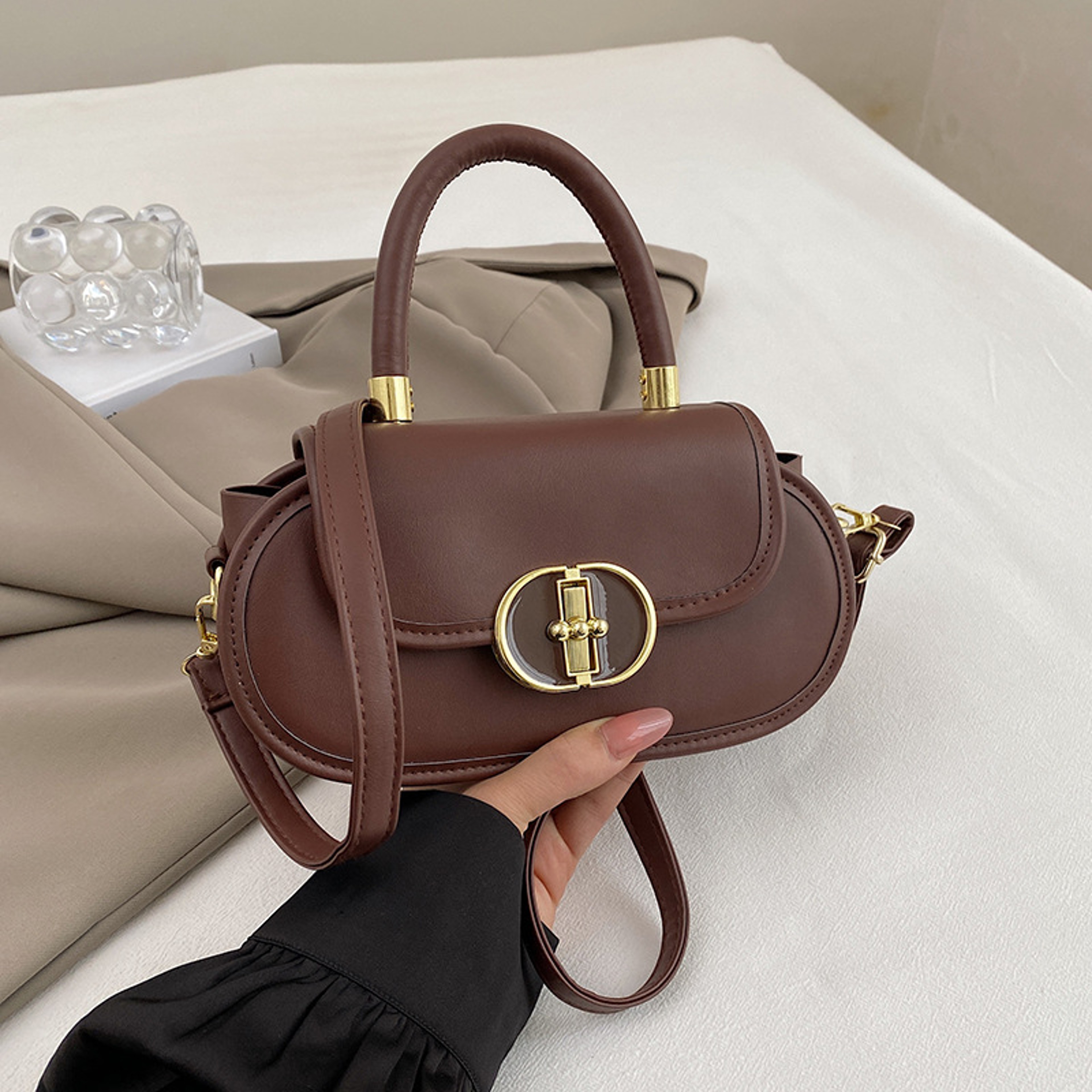 Trendy Square Bag Stylish Womens Casual Shoulder  Crossbody Purse 3
