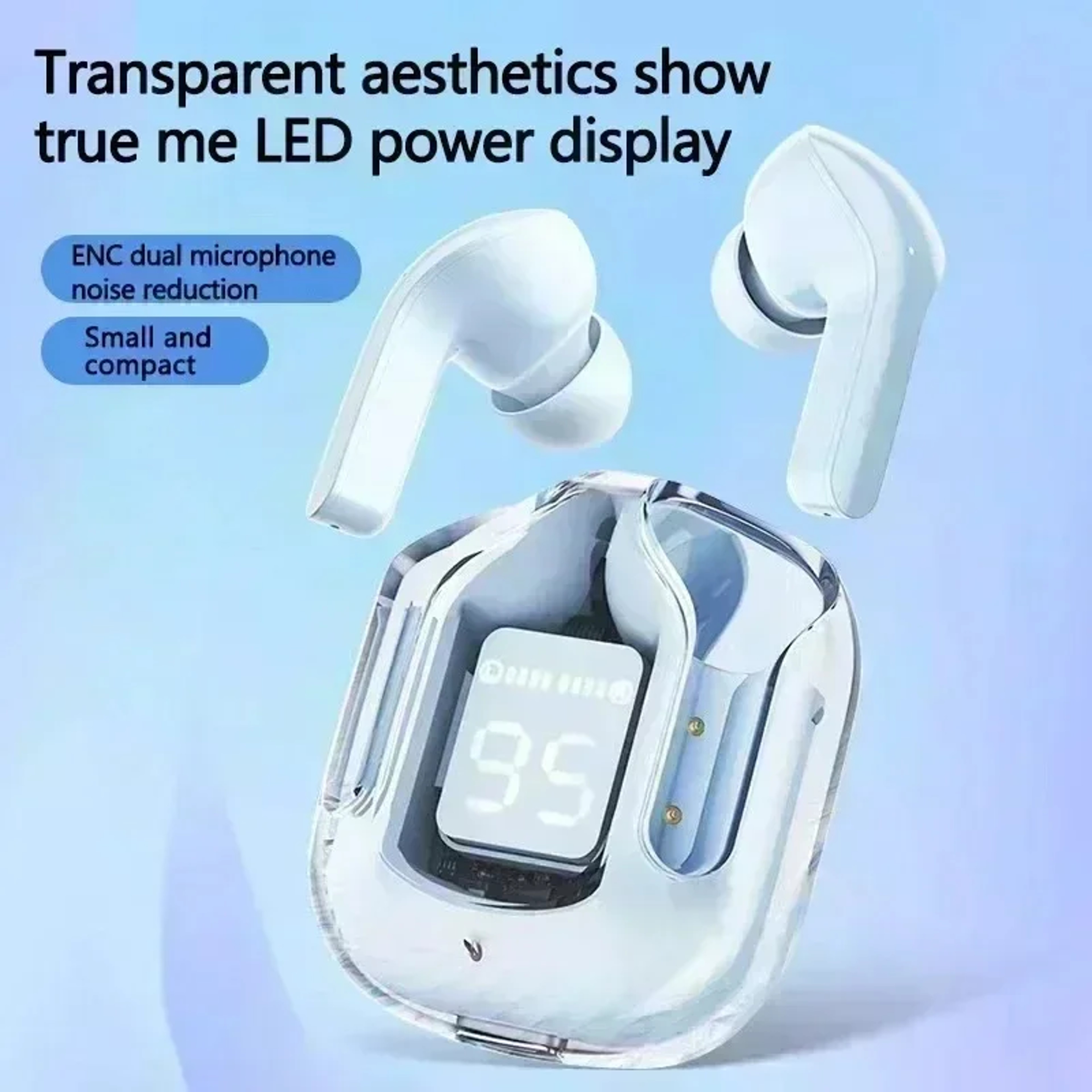 Transparent Wireless Bluetooth Headset Sound Wireless Earphones 5