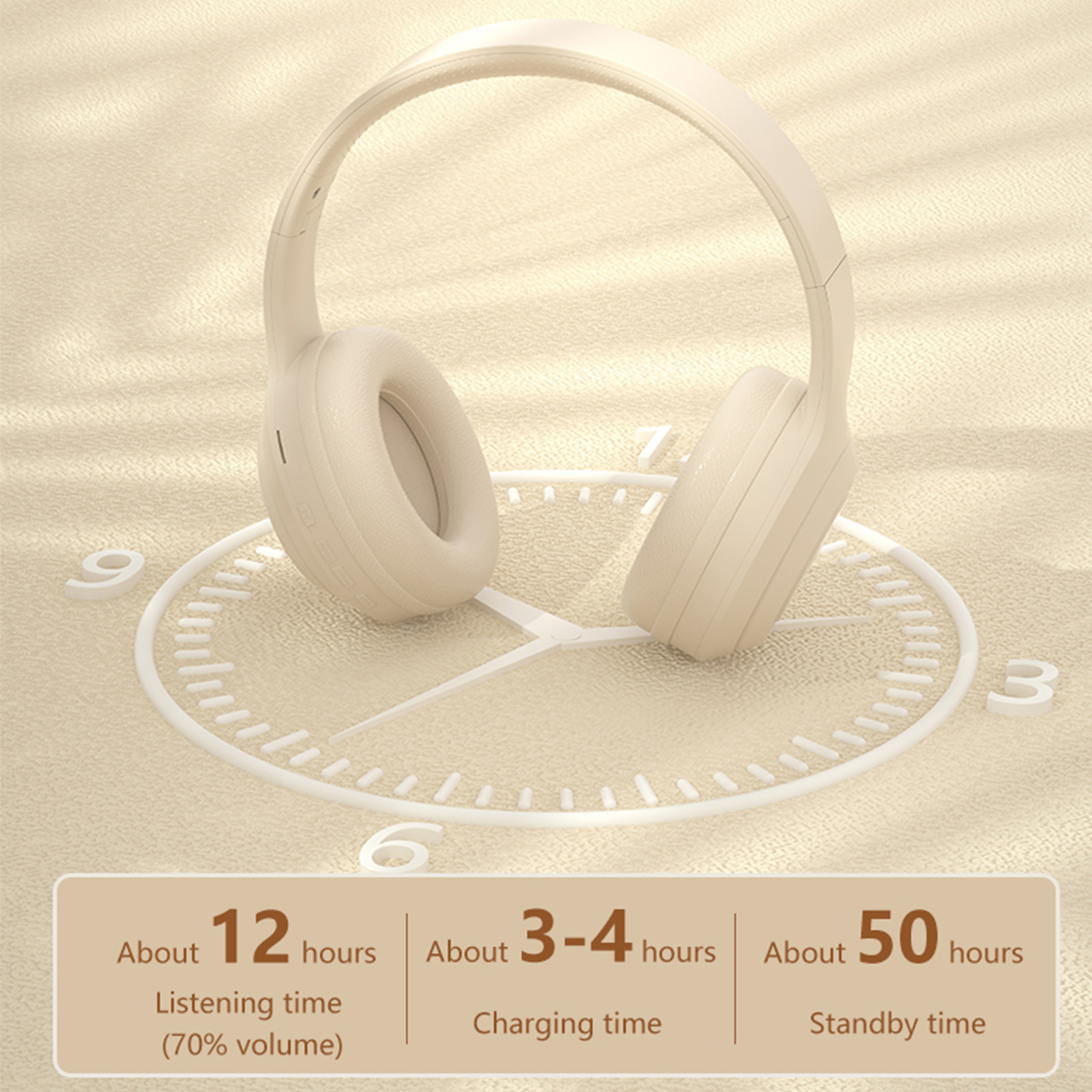 Wireless Bluetooth Over Ear Headphones HIFI Stereo Noise Canceling Sports  Gaming Earphones 2