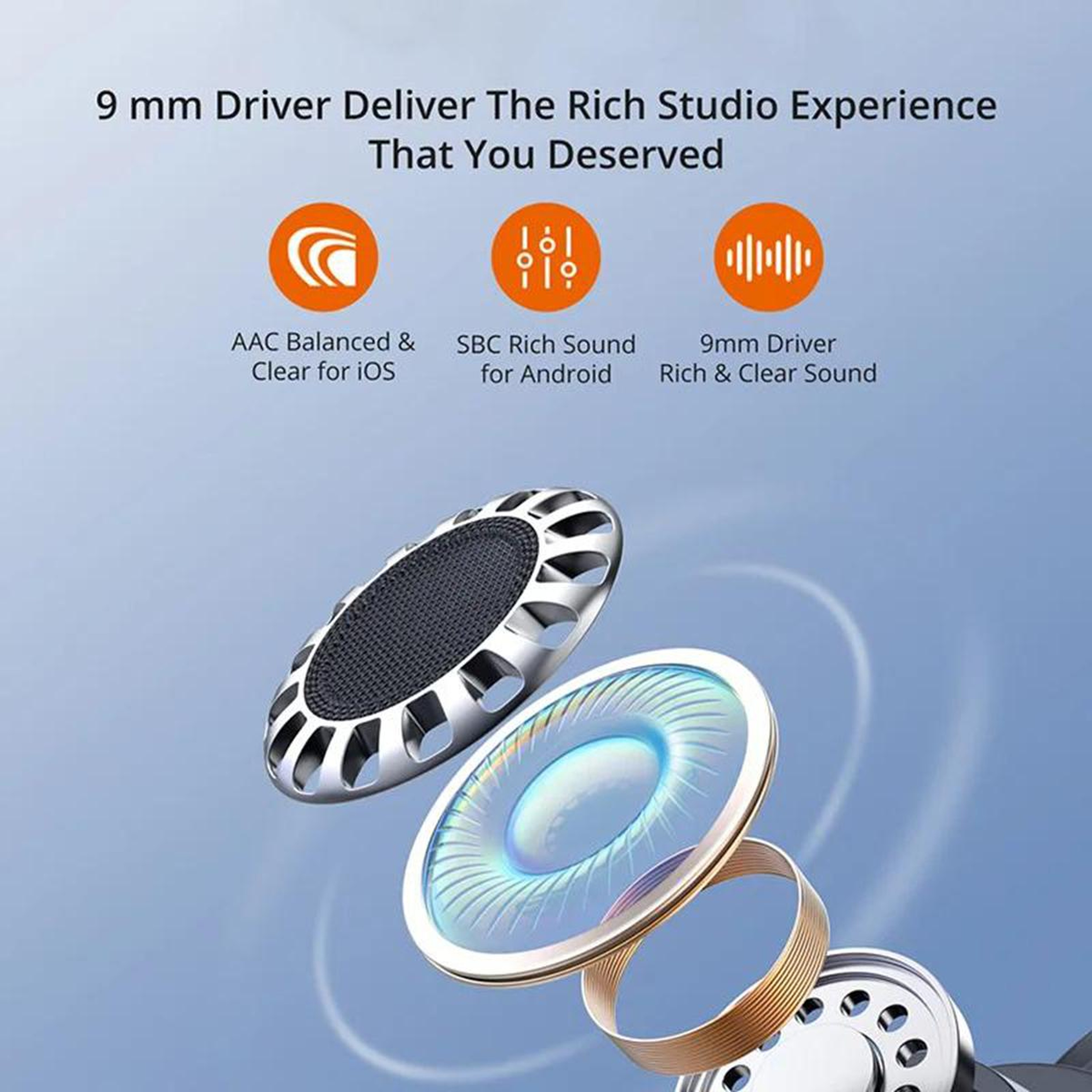 Premium Bluetooth Earphones Wireless Earbuds With Stereo Sound For Sports Office Calls 1