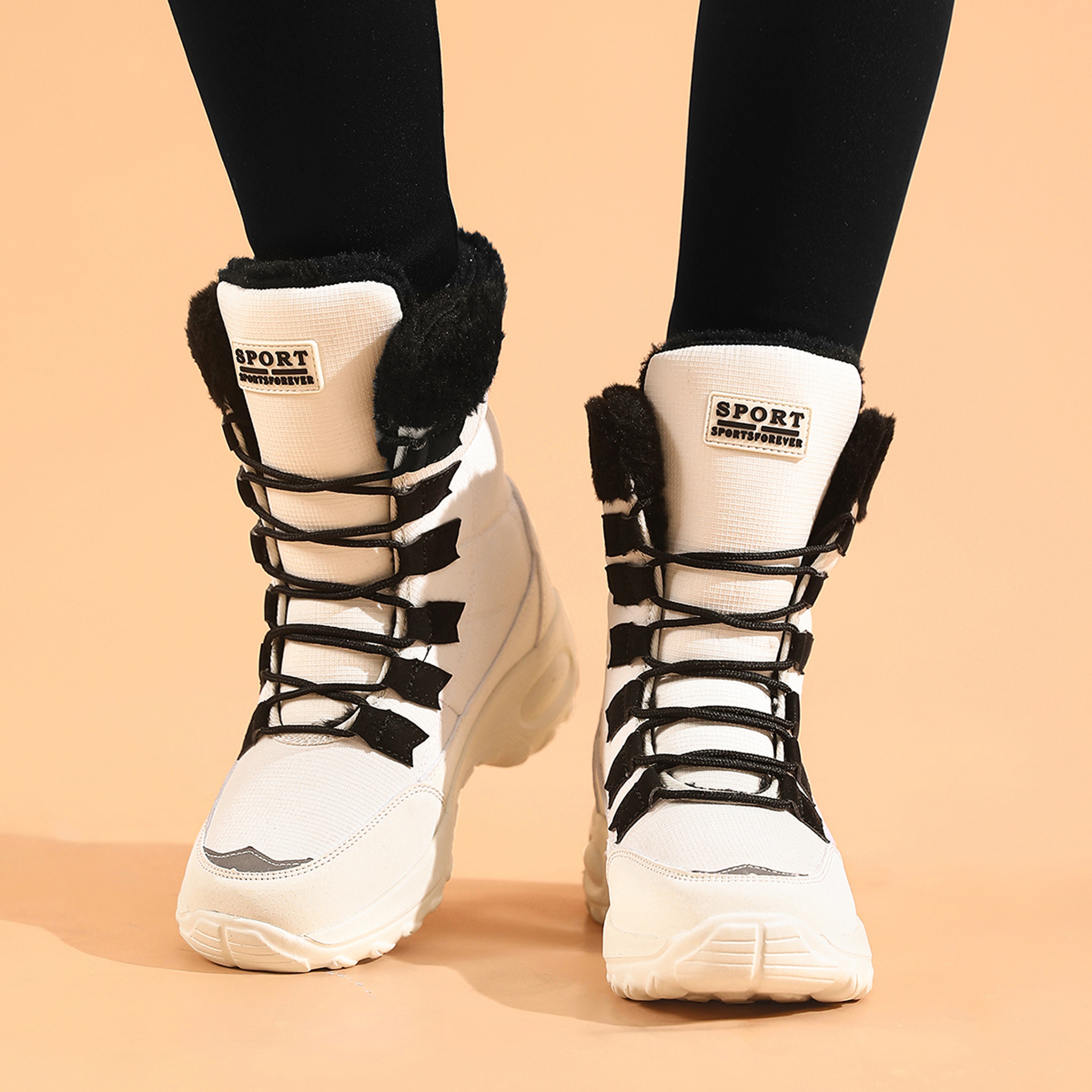 Comfortable Snow Boots For Hiking And Outdoors Women Winter Waterproof MidCalf Boots 0