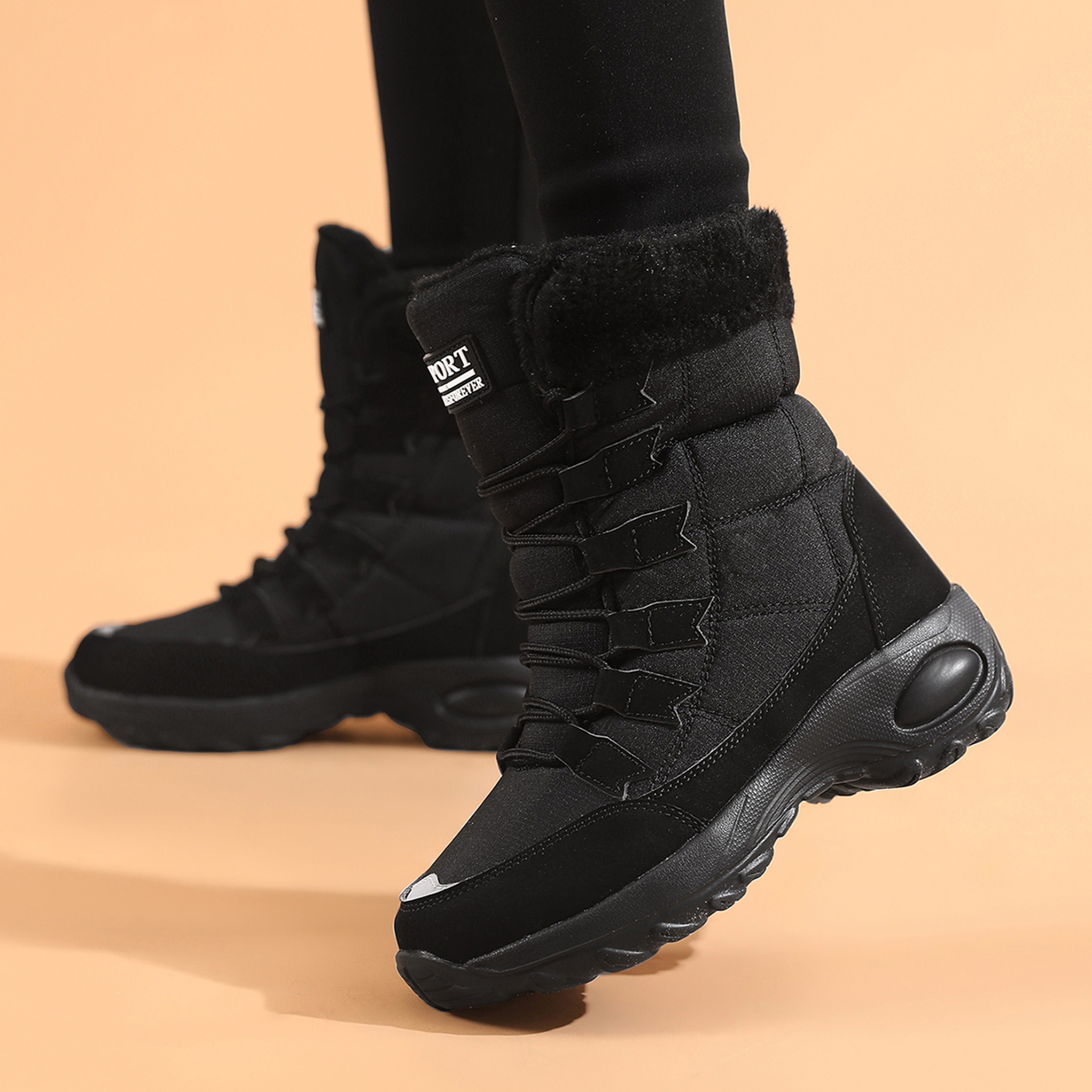 Comfortable Snow Boots For Hiking And Outdoors Women Winter Waterproof MidCalf Boots 1