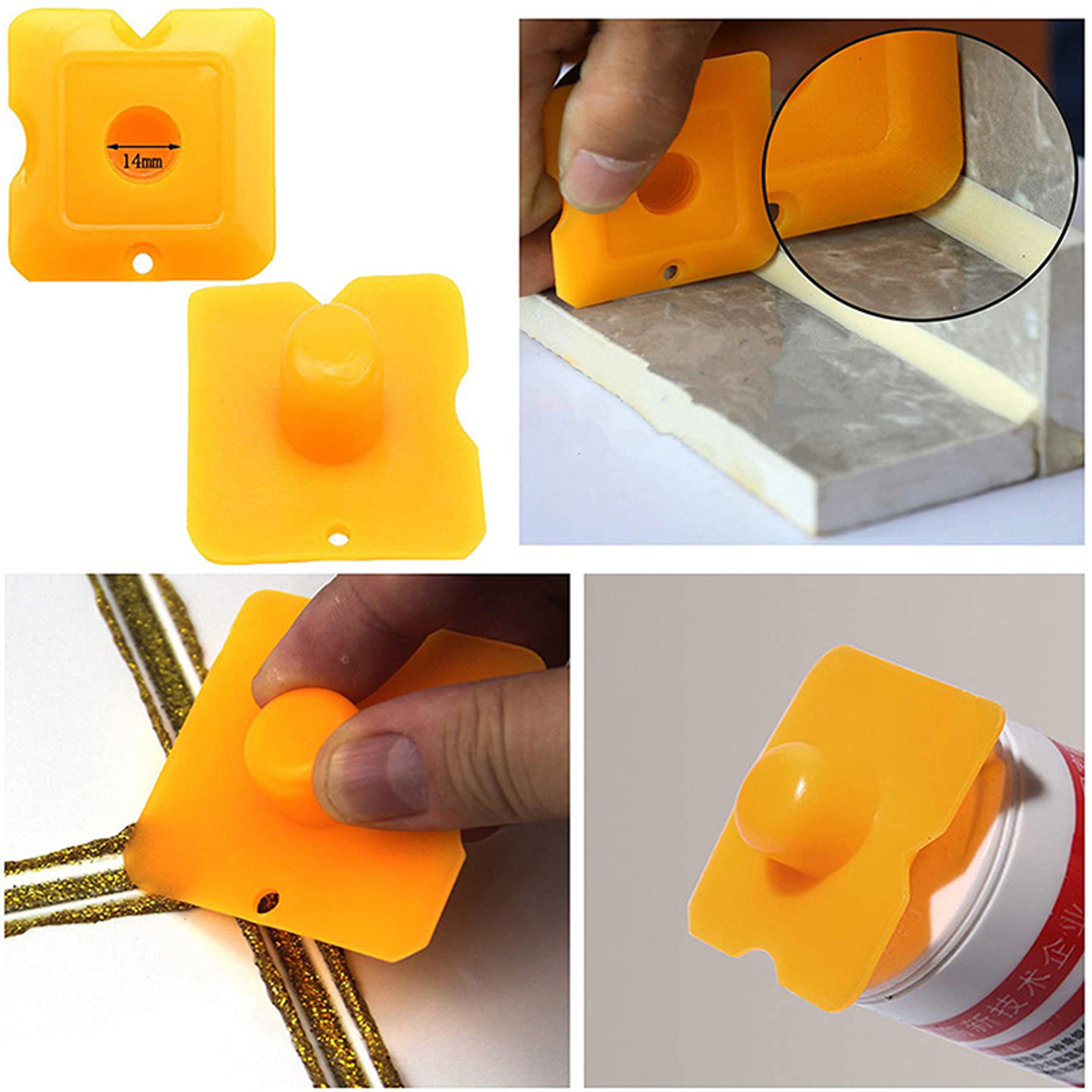 Caulking Nozzle Applicator  Silicone Remover Set Plastic Glue Shovel  Tile Finishing Tool For Floor