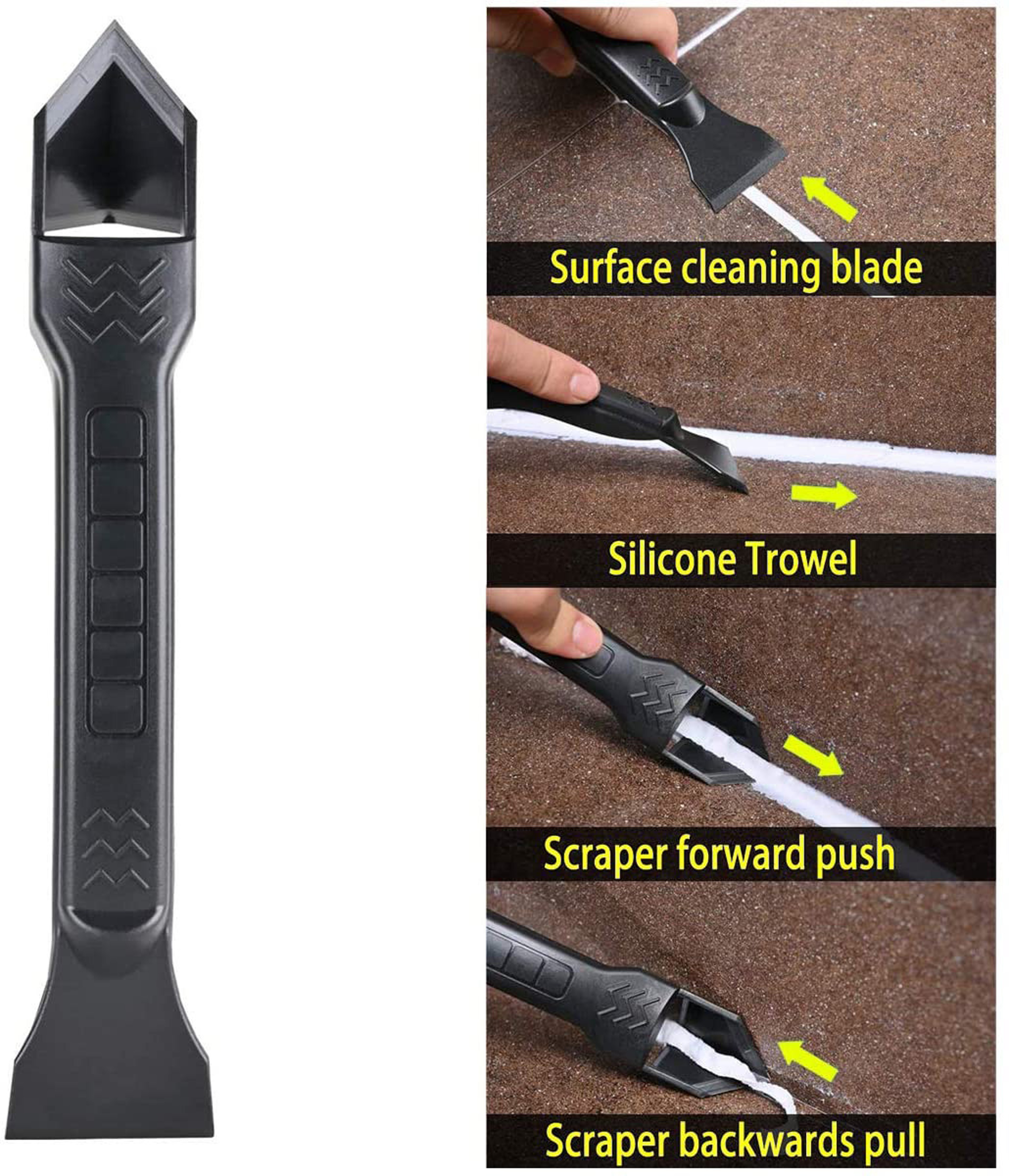 Caulking Nozzle Applicator  Silicone Remover Set Plastic Glue Shovel  Tile Finishing Tool For Floor