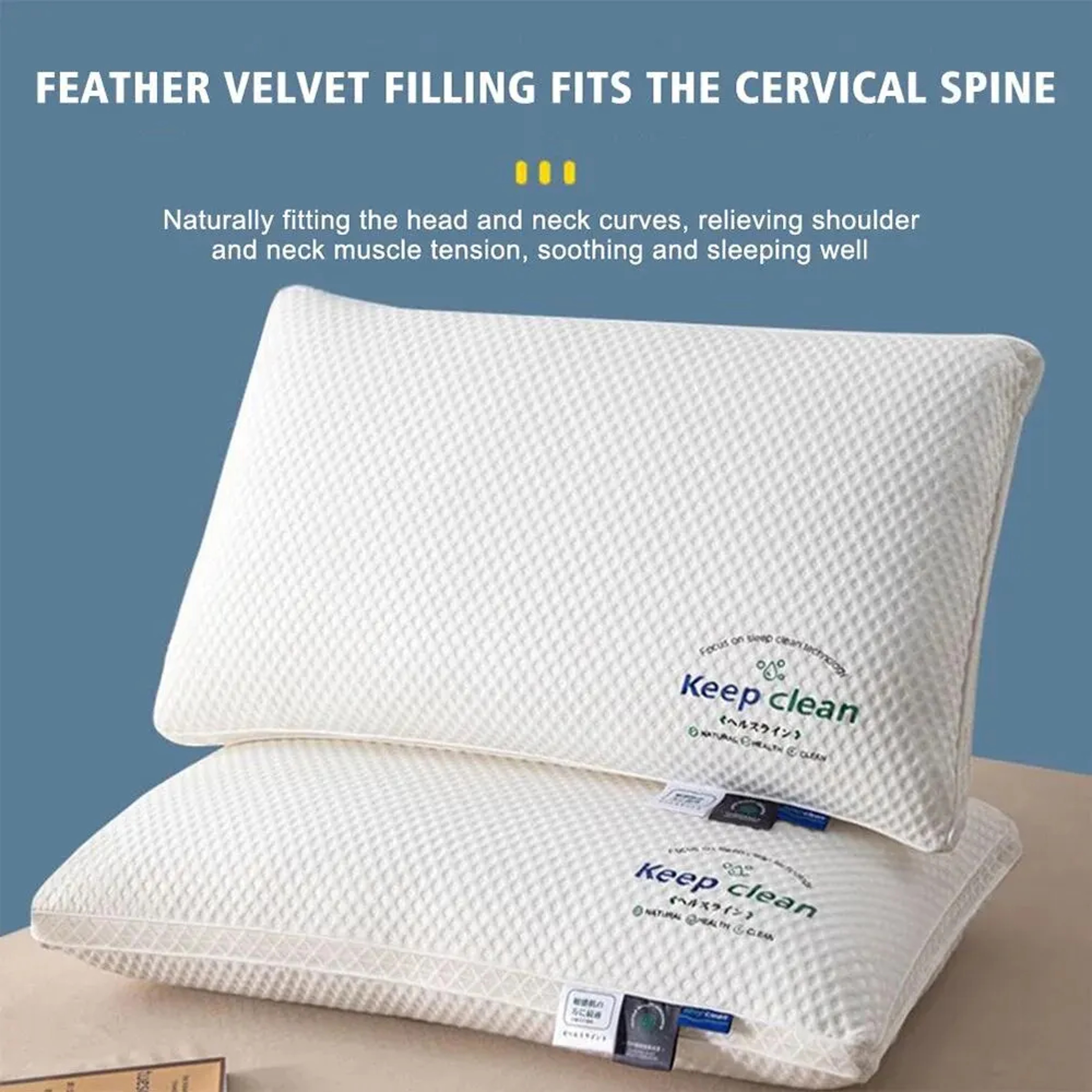 Soft & Supportive Neck Pillow for Comfortable Sleep Non Collapse High Elasticity Pillow for Hotel & Home Bedding – view 2