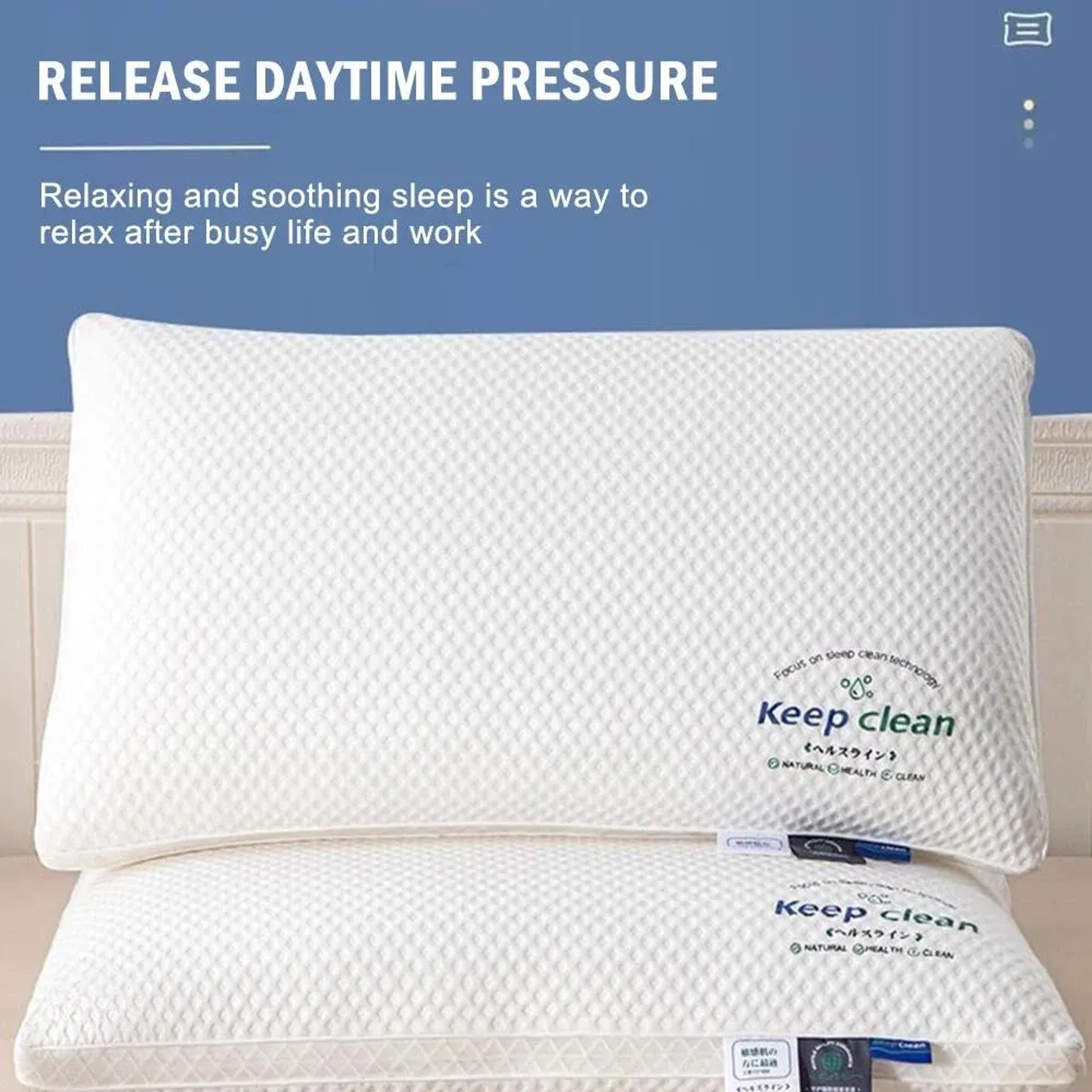 Soft & Supportive Neck Pillow for Comfortable Sleep Non Collapse High Elasticity Pillow for Hotel & Home Bedding – view 4