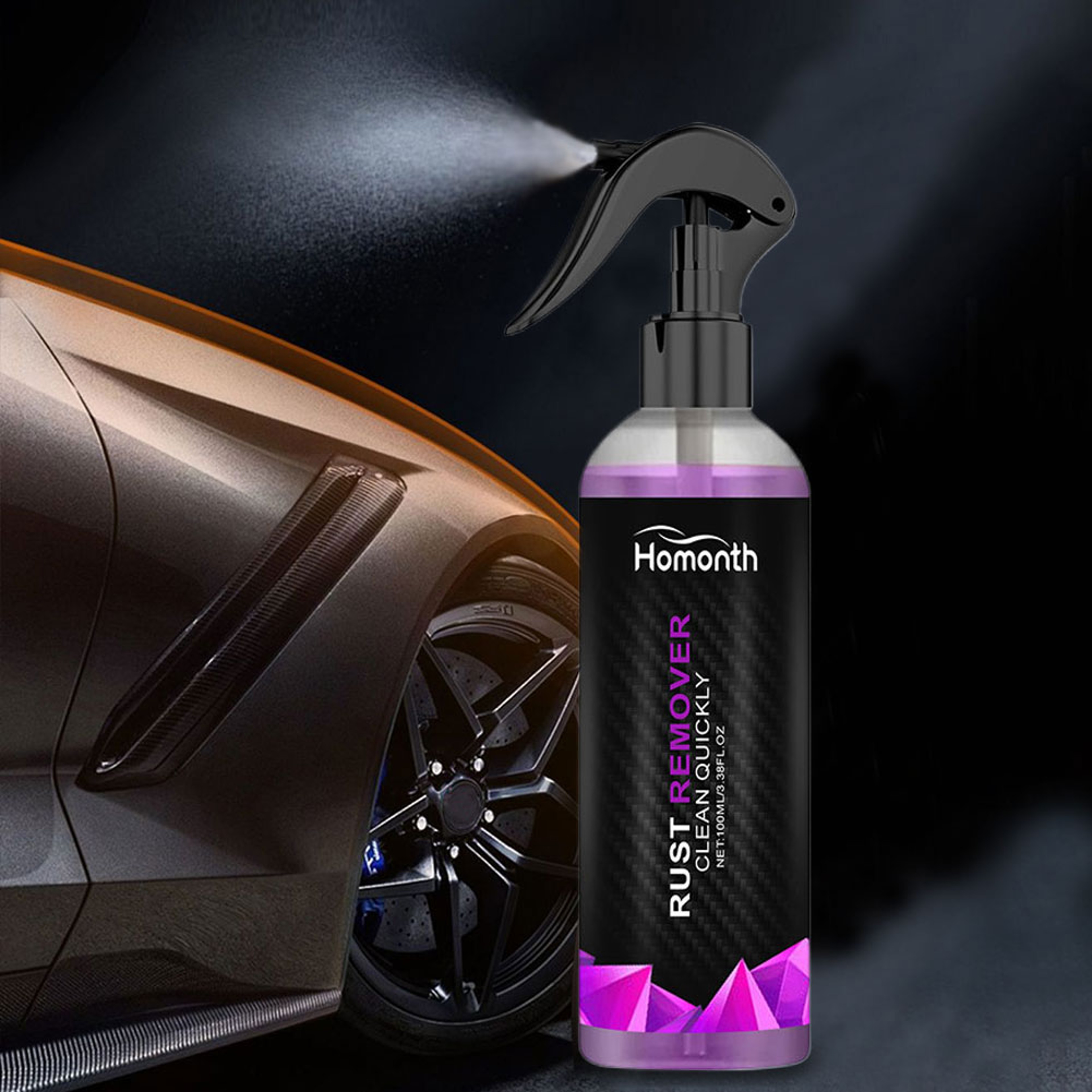 Rust Inhibitor Paint Powerful Car Rust Remover  Derusting Spray For Wheel Hub 3