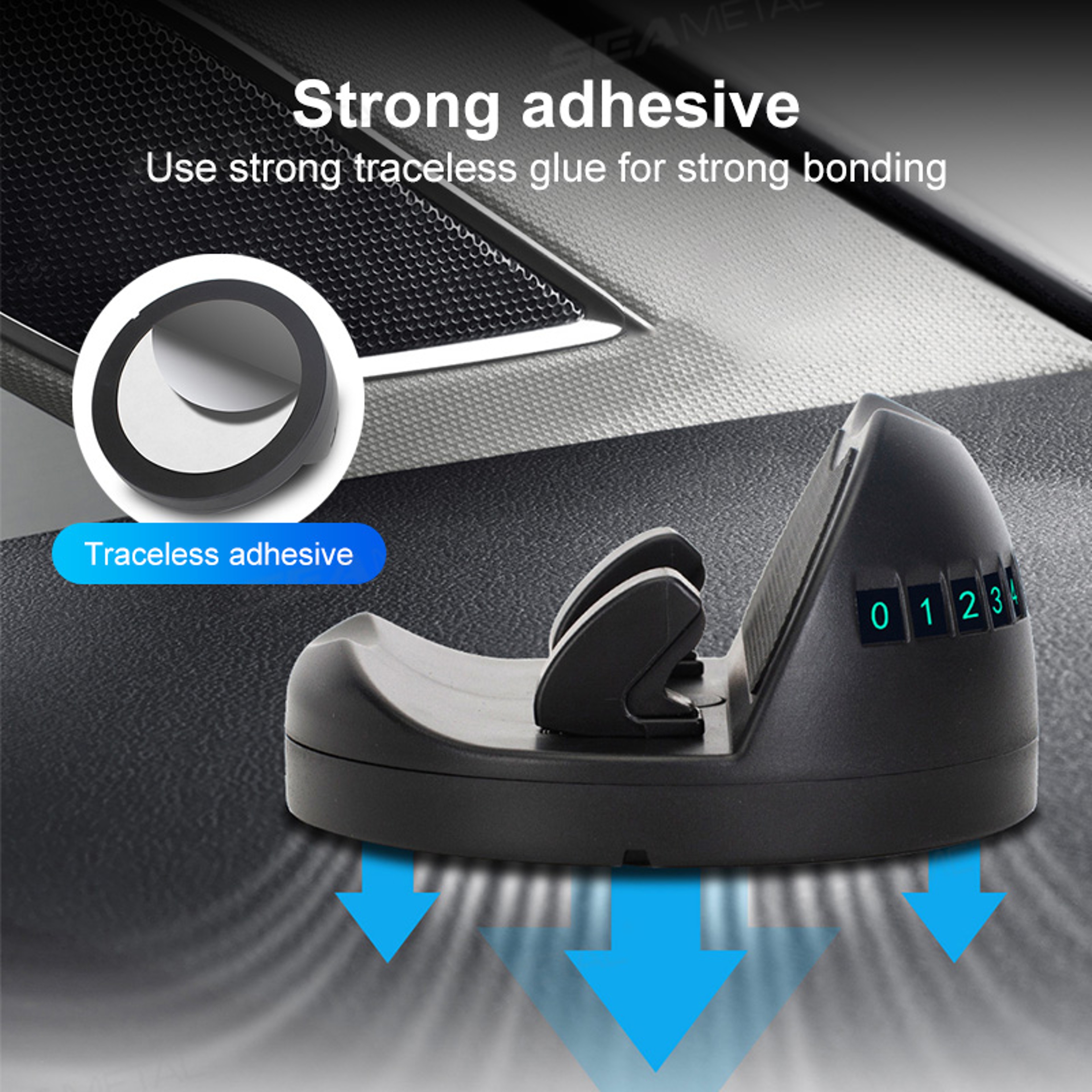 Dashboard Car Phone Mount Holder AntiSlip Rubber One Handed Operation Rotation For Easy Navigation 4