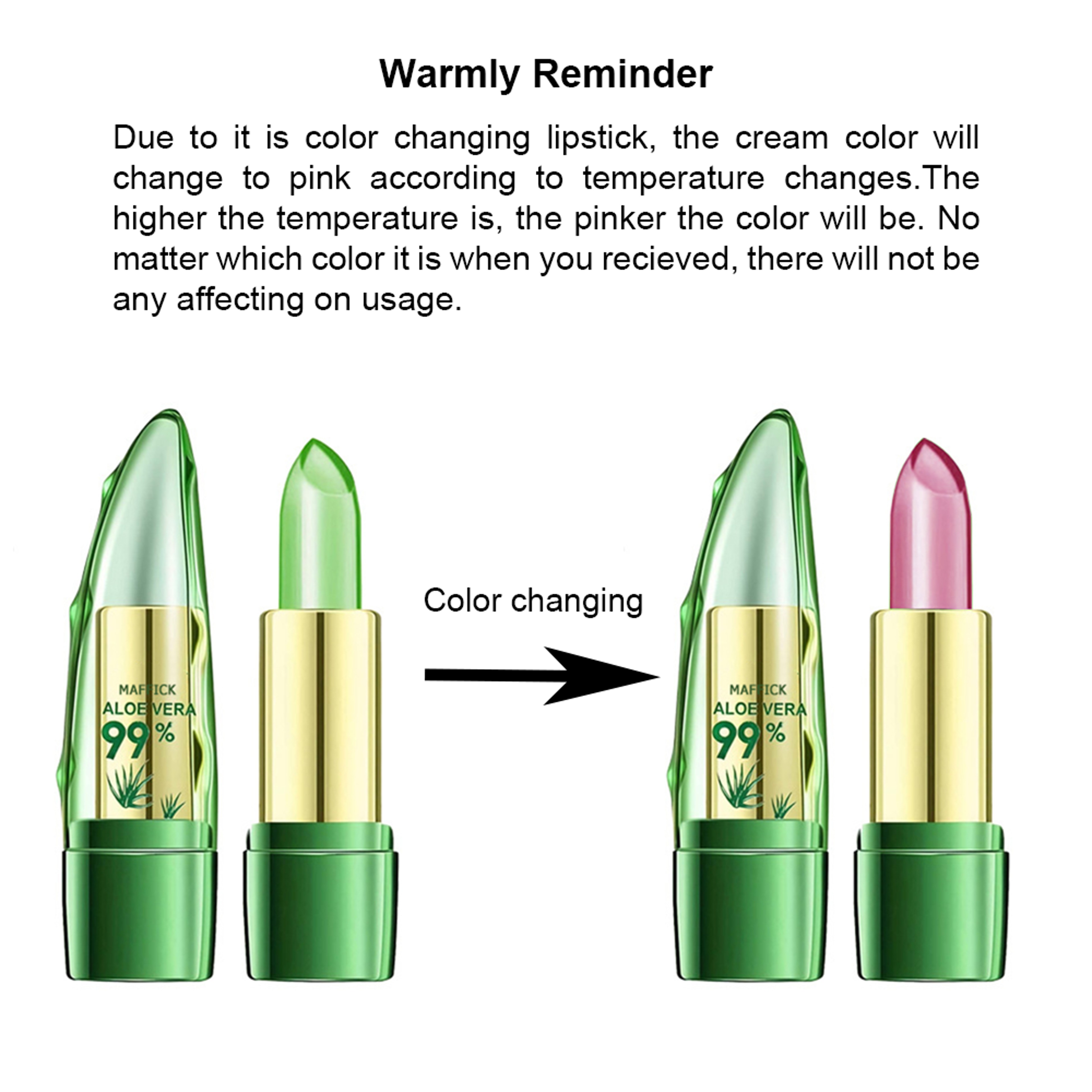 Magical Color-Changing Lipstick Long lasting Moisturizing Lip Protection for All Day Comfort – view 2