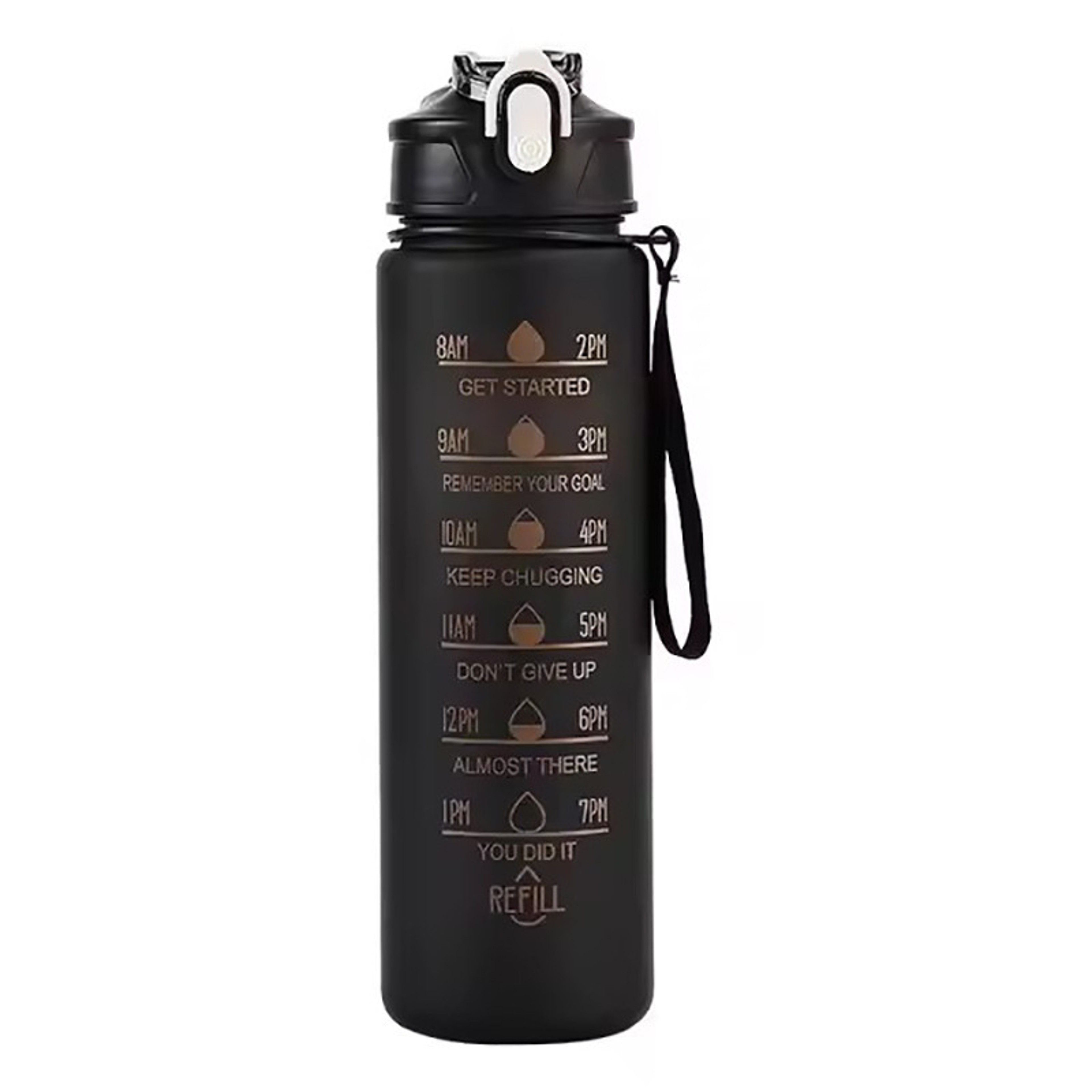 Rainbow Color Sports Water Bottle with Straw Durable Heat Resistant Plastic Cup – view 8