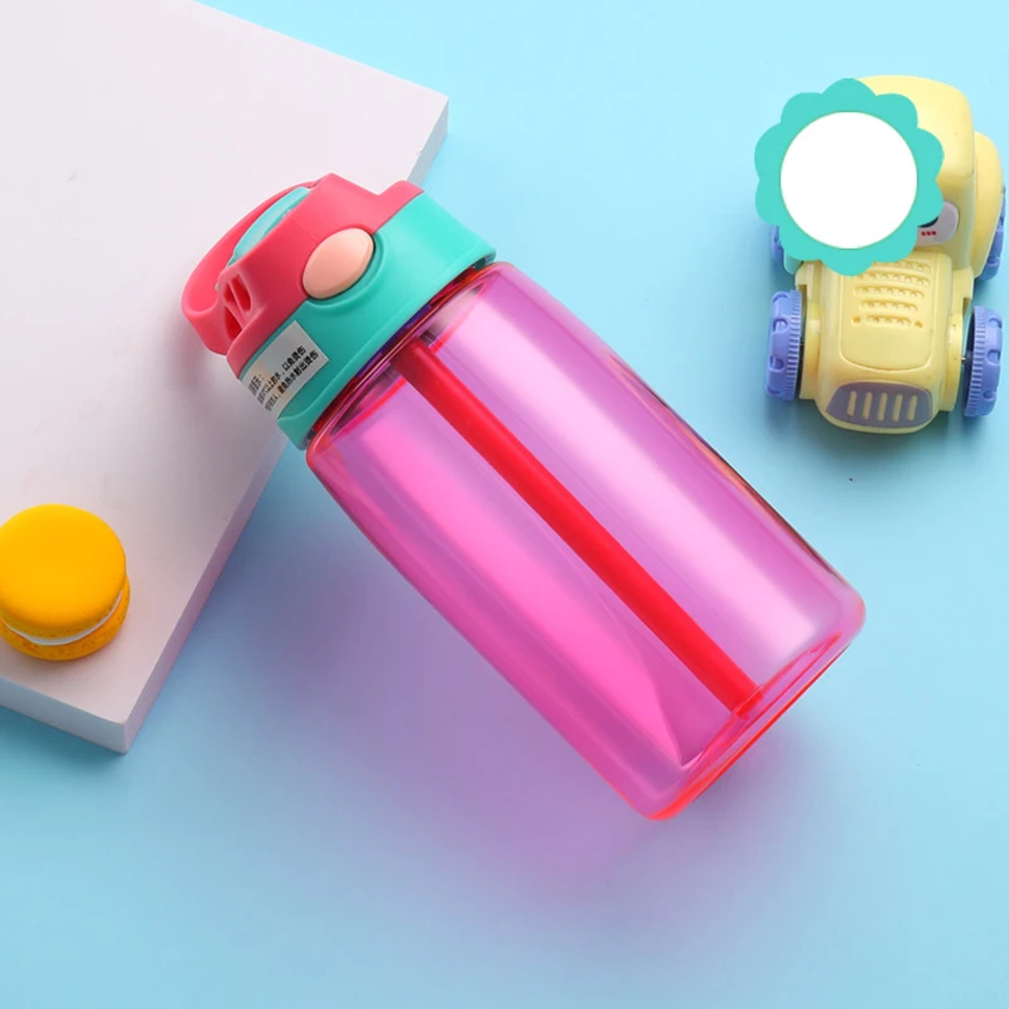 Portable Kids Water Bottle With Straw Gym  Travel Sports Cup 5