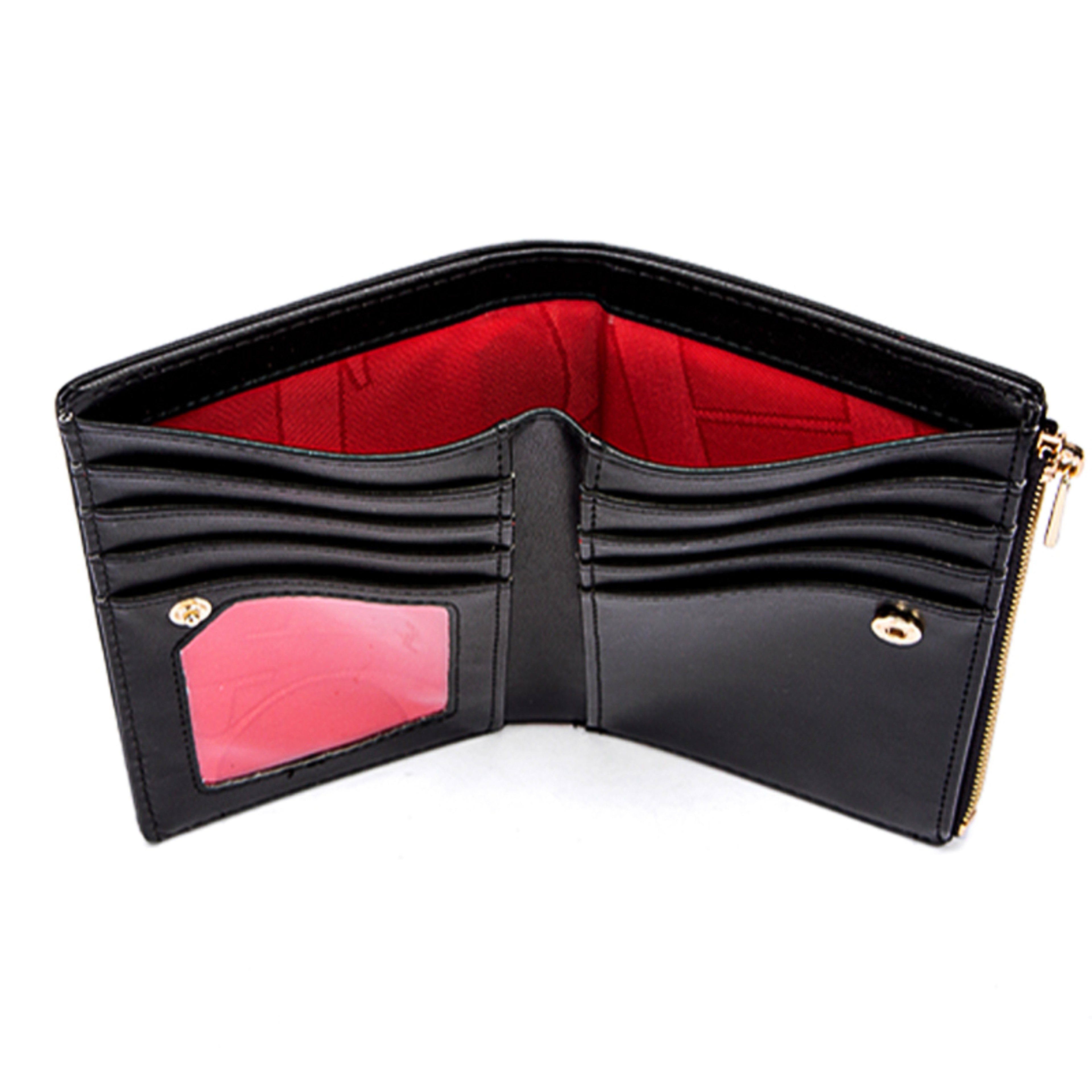 Slim Womens Wallet With Zipper Coin Pocket And RFID Blocking 1
