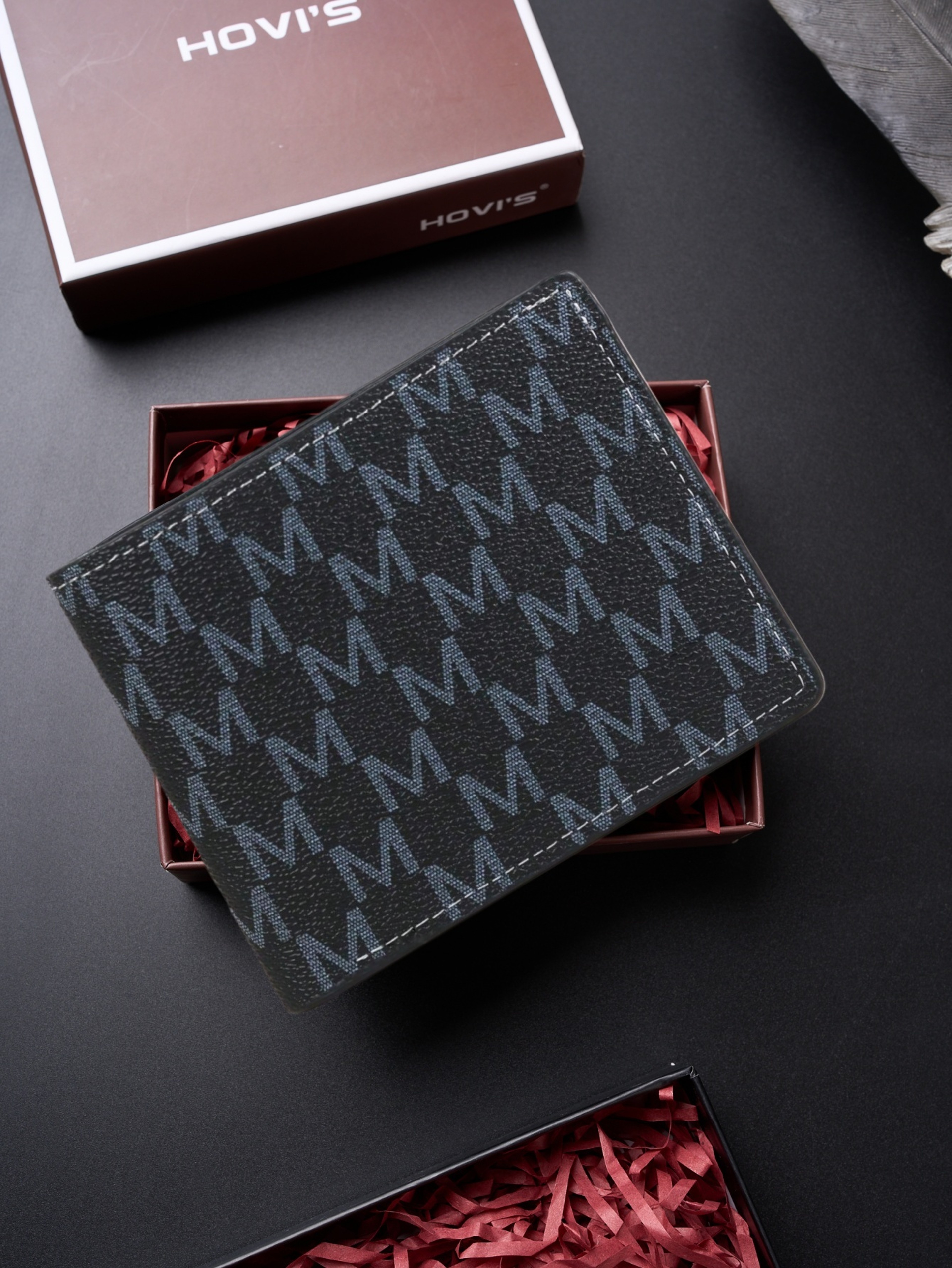 Premium Mens Vintage Clutch Wallet Gift Set Multi Function Front Pocket Wallet 5