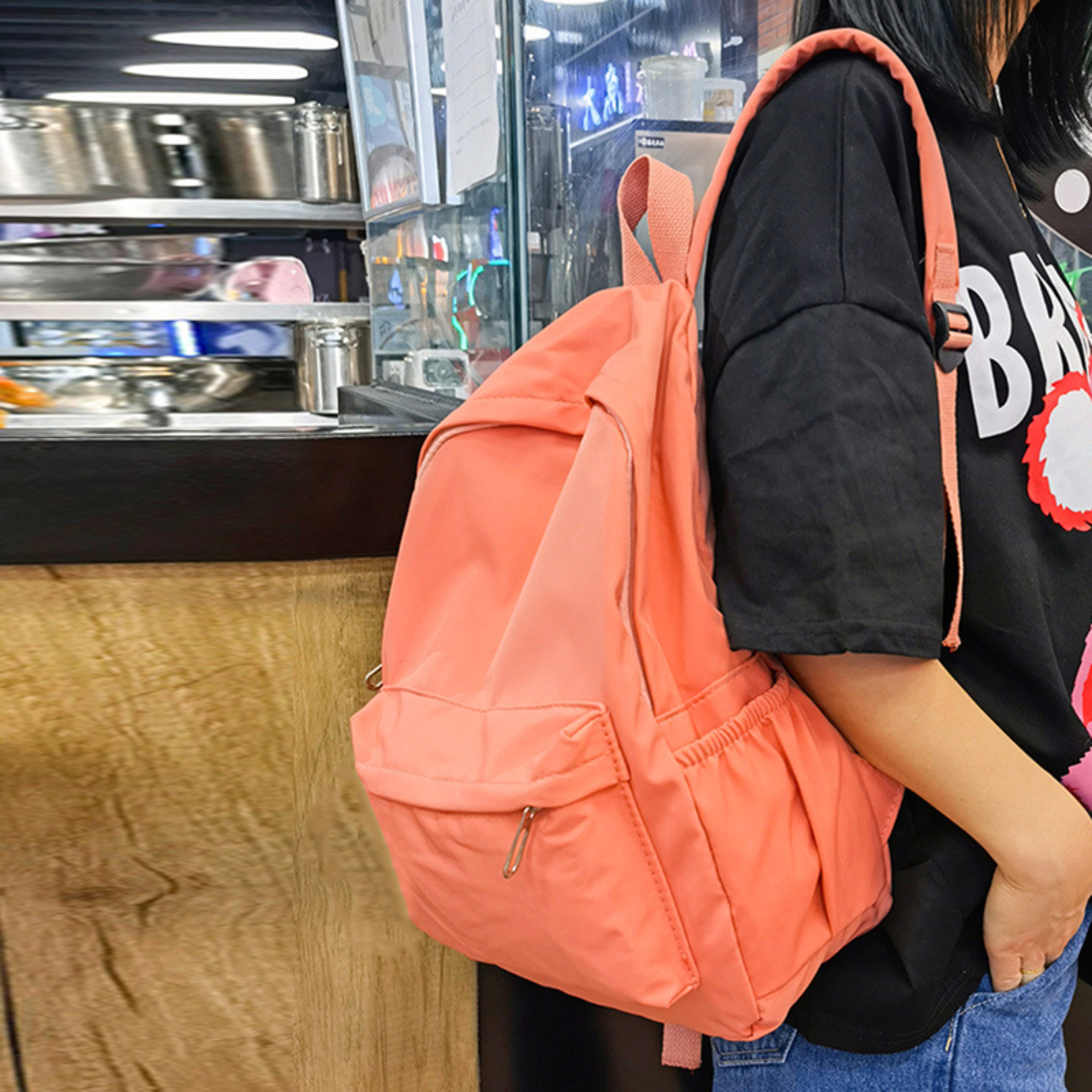 Womens Waterproof Large Capacity Backpack Casual Daypack For Teens  Students 2