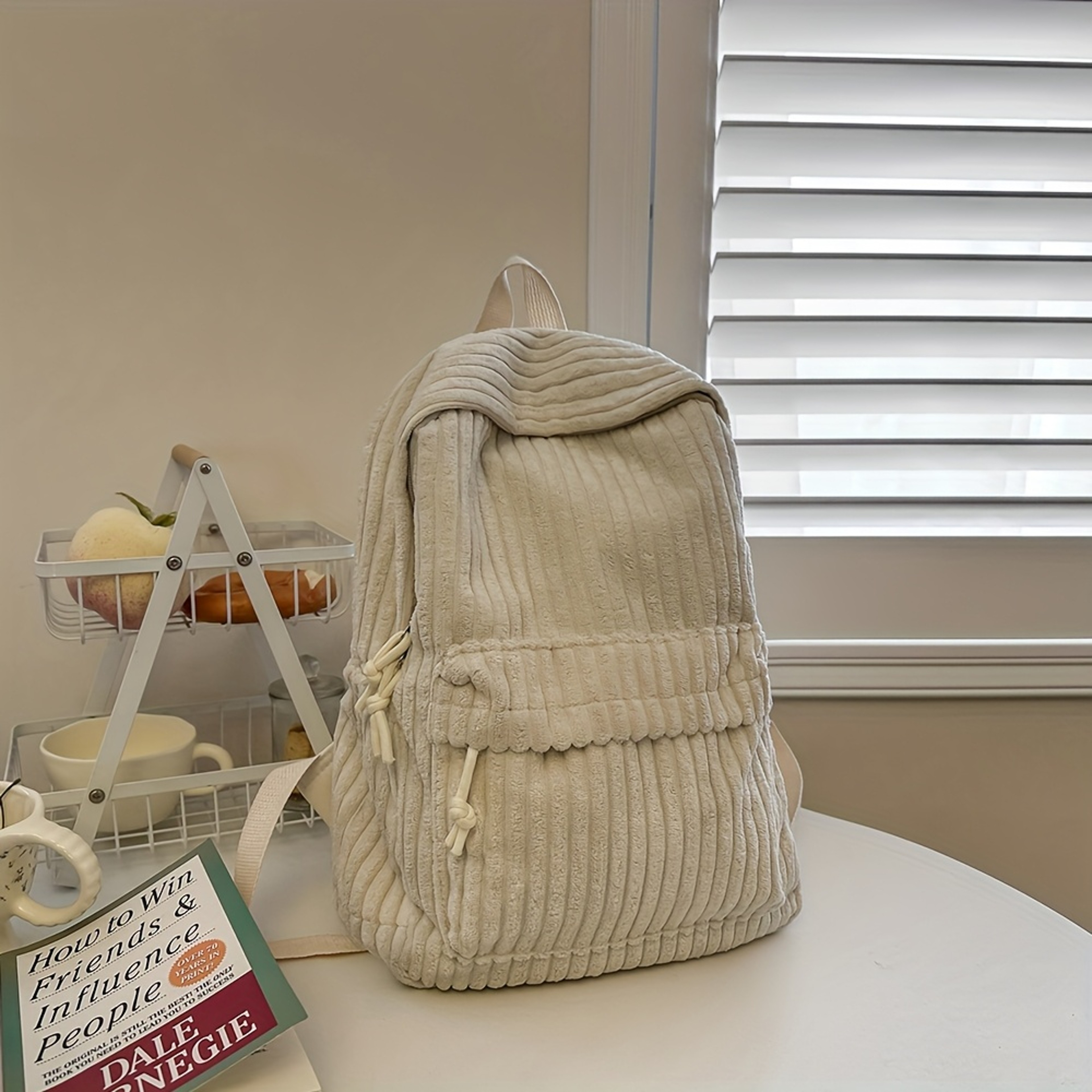 Stylish Womens Versatile Backpack Large Capacity Travel  Student Backpack For Commuting 7