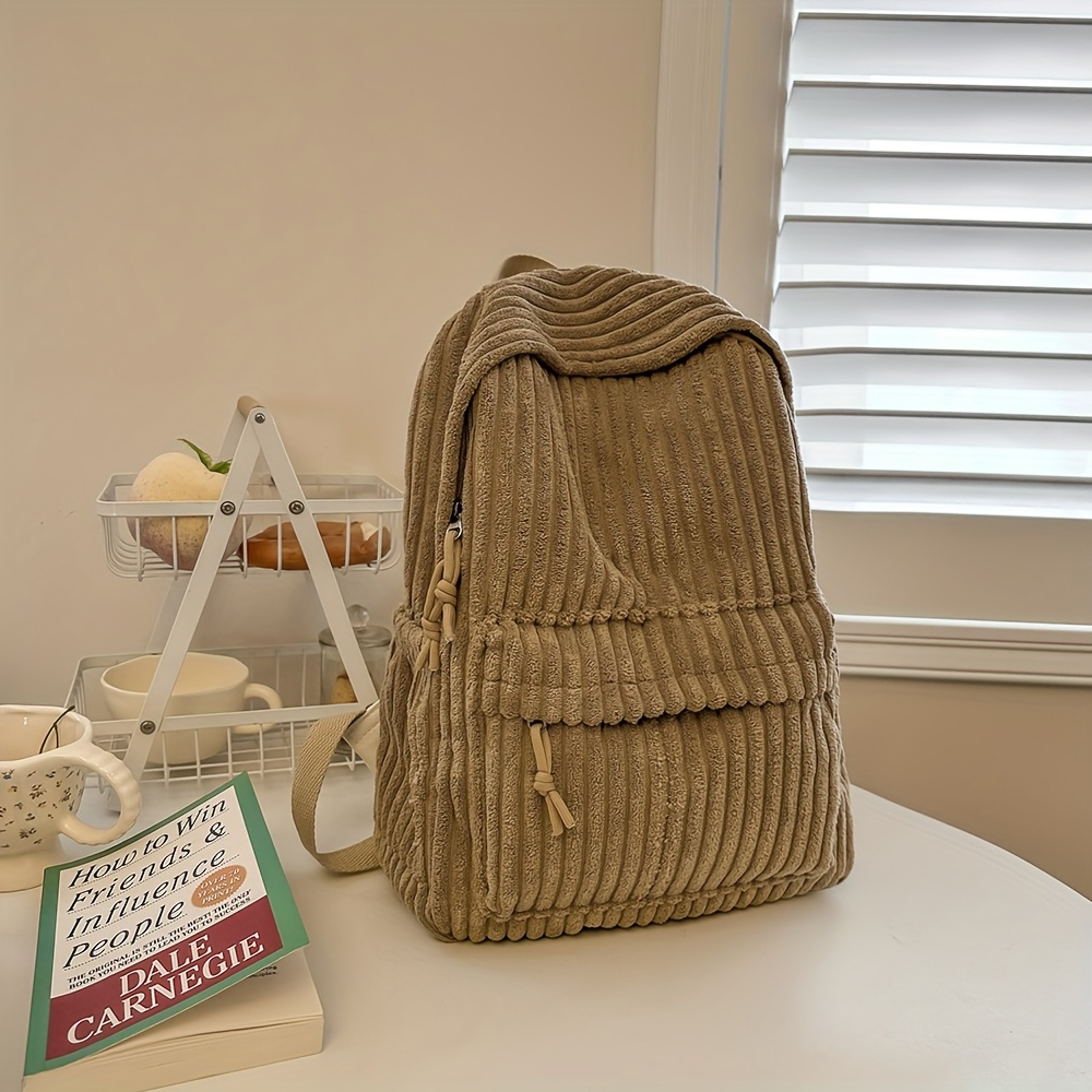 Stylish Womens Versatile Backpack Large Capacity Travel  Student Backpack For Commuting 8