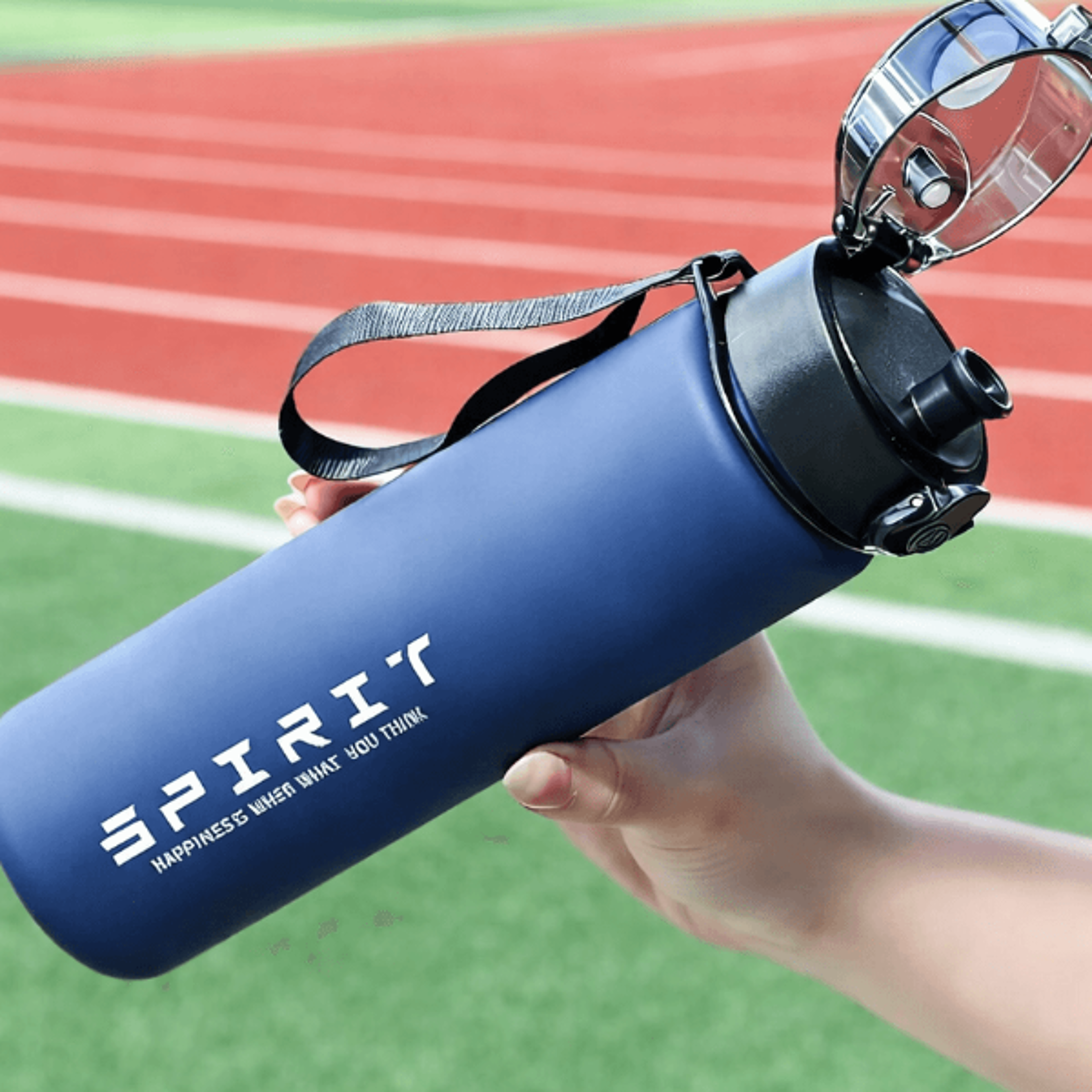 Large Capacity Leakproof Sports Water Bottle with Time Marker for Gym  Outdoor