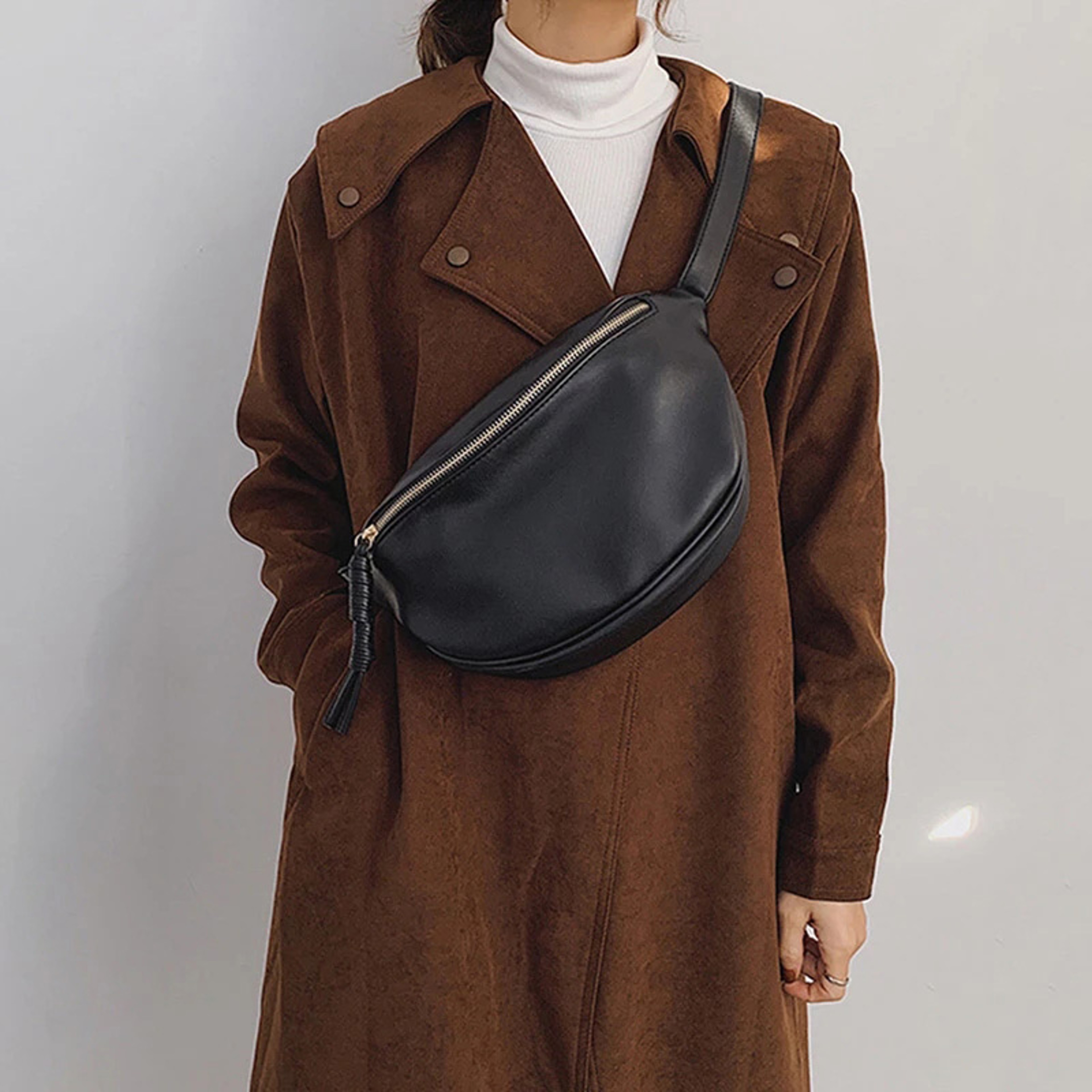 High Quality Leather Fanny Bag For Women Designer Waist  Shoulder Crossbody Bag 0
