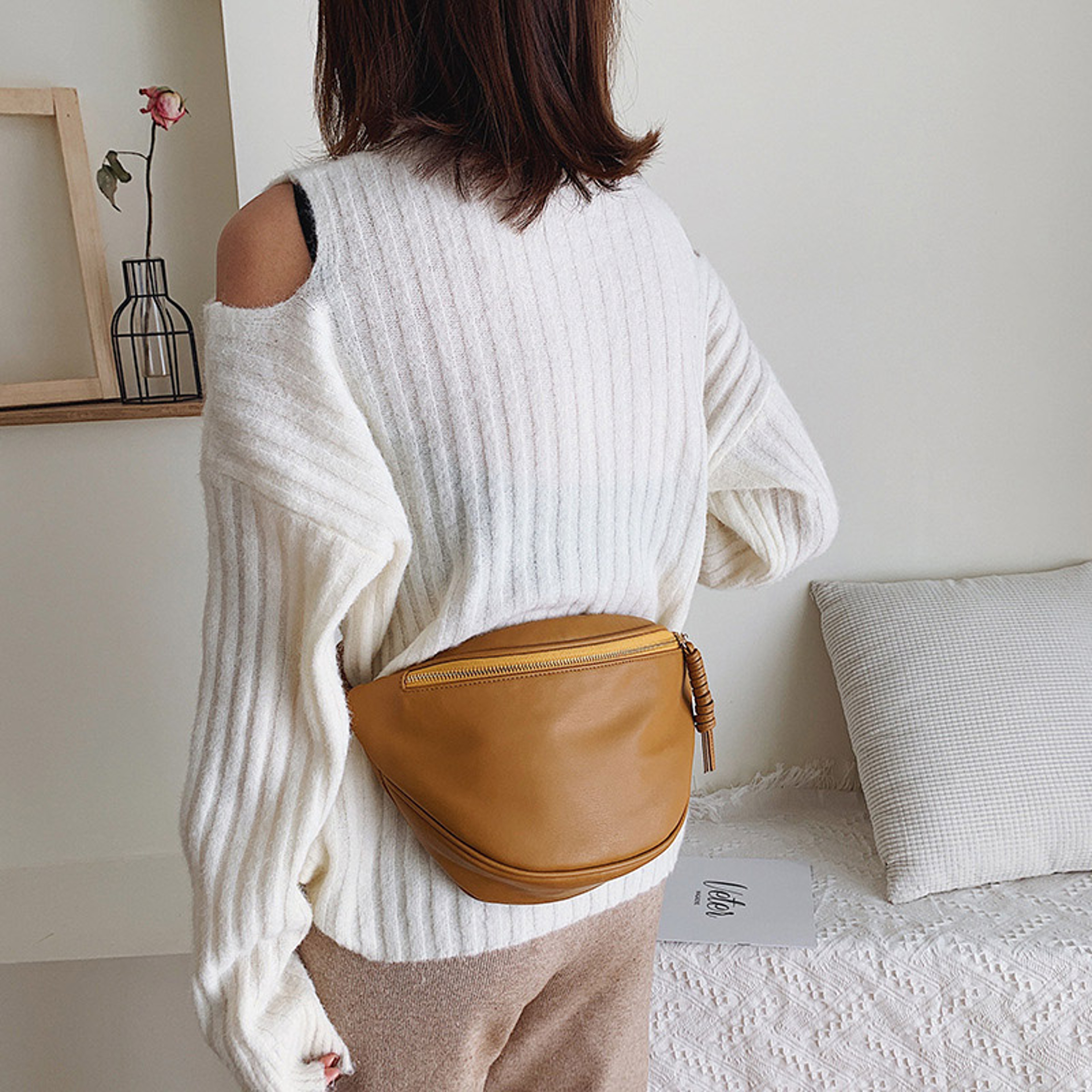 High Quality Leather Fanny Bag For Women Designer Waist  Shoulder Crossbody Bag 3