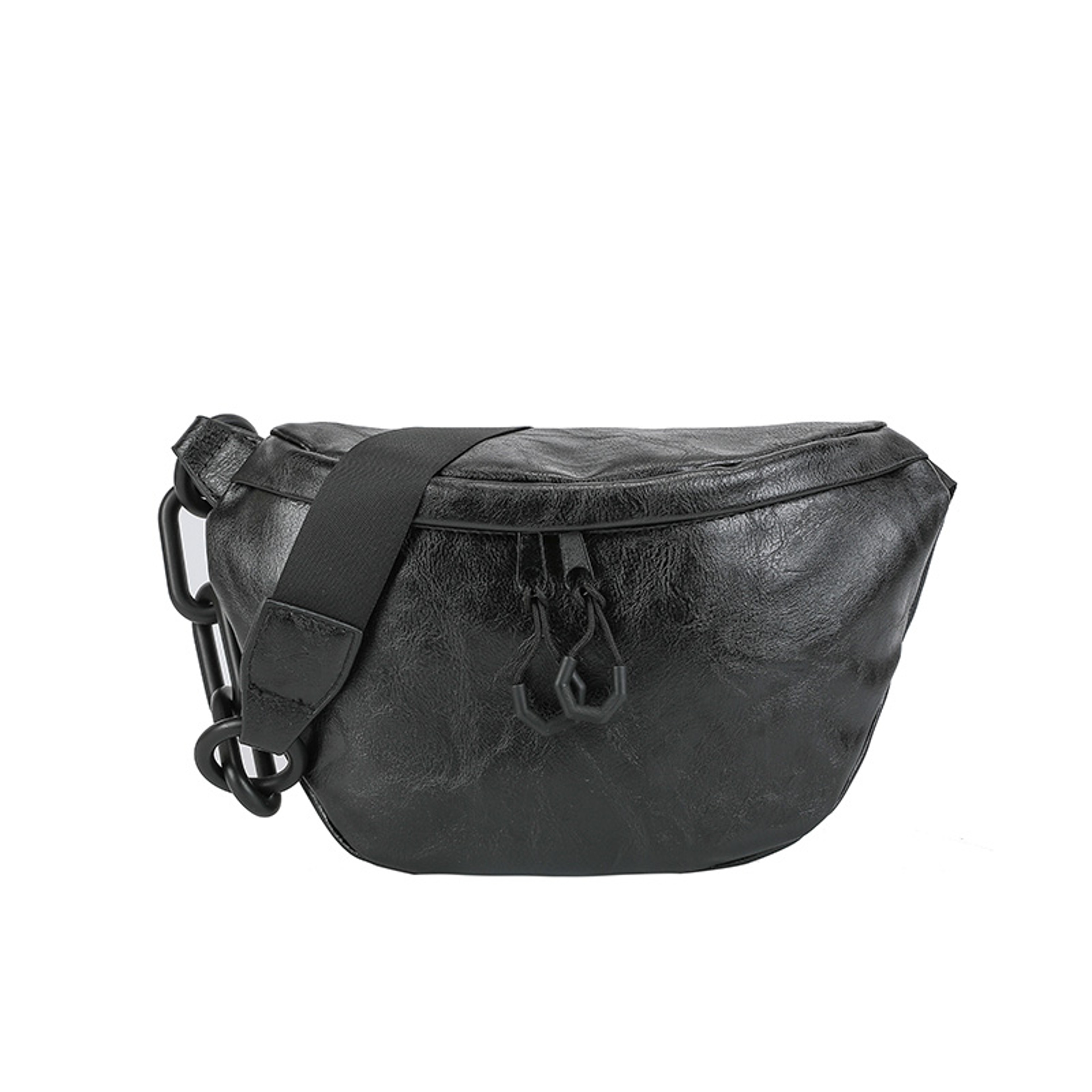 Fashionable Soft PU Leather Waist Bag for Women Thick Chain Crossbody Fanny Pack Stylish Shoulder & Chest Bag Trendy – view 8