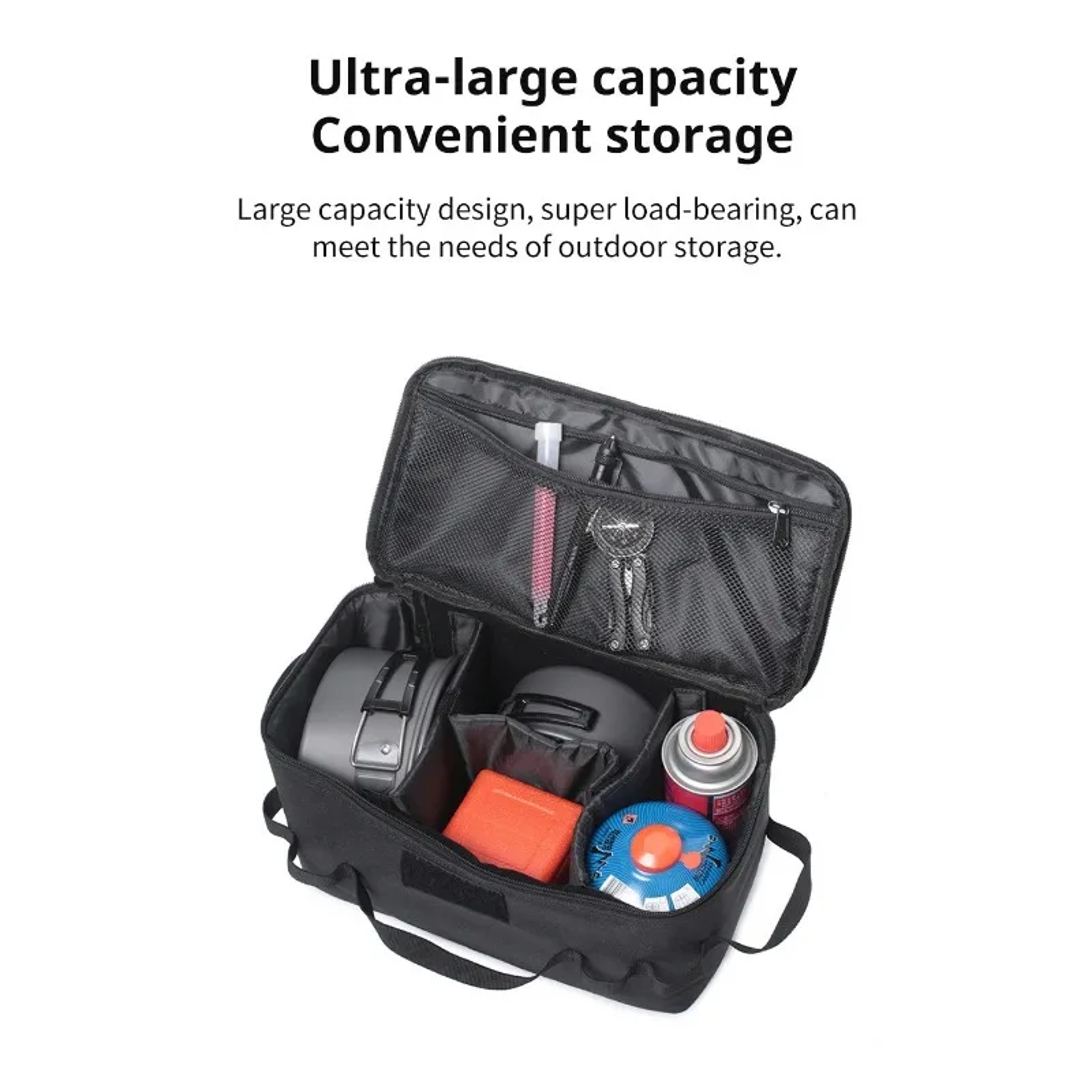 Outdoor Camping Gas Tank Storage Bag Large Capacity Ground Nail Tool Bag for Gas Canister Picnic Cookware & Utensils – view 4