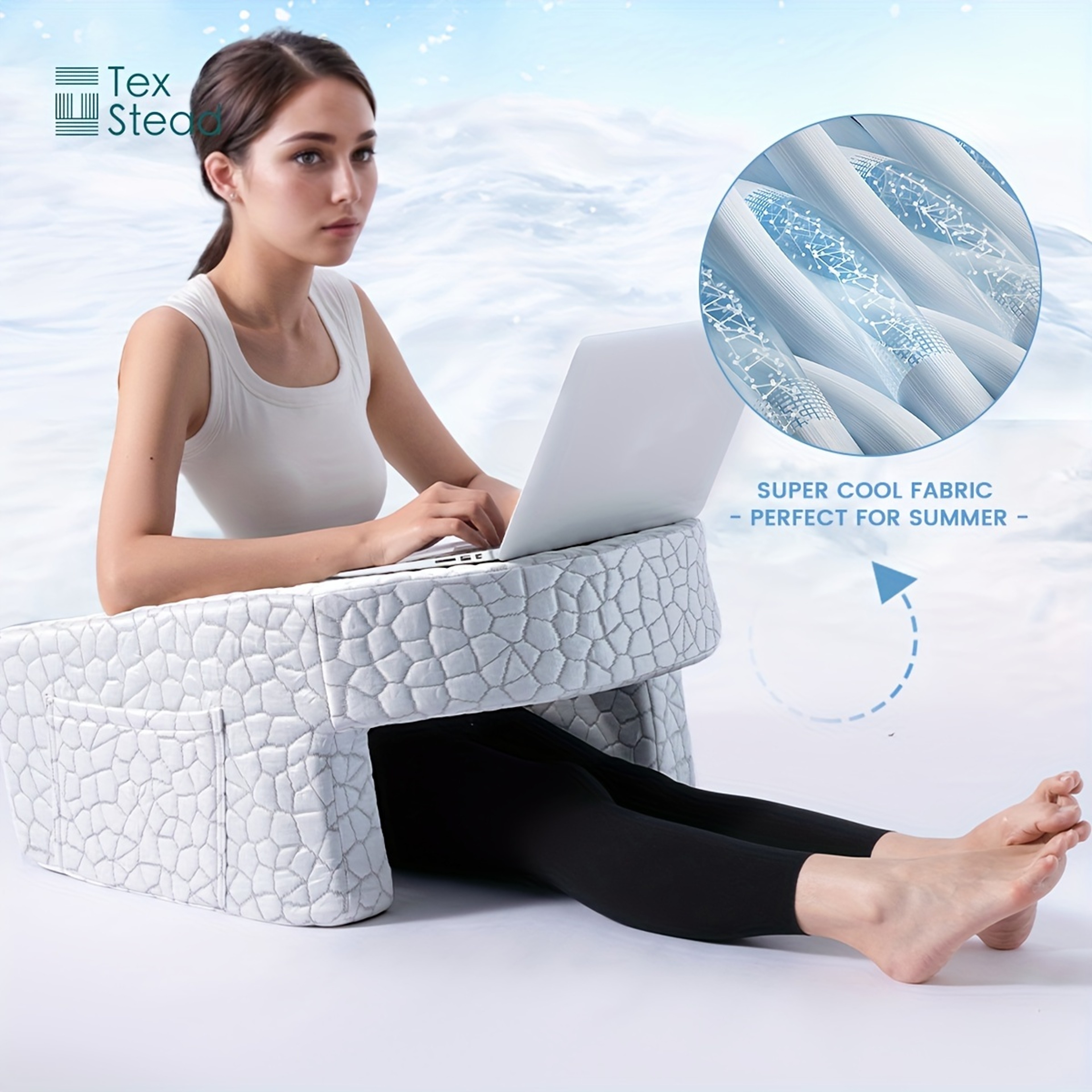 Extra Large Memory Foam Lap Desk  Reading Pillow With Arm Rests For Gaming Working And Bed Comfort