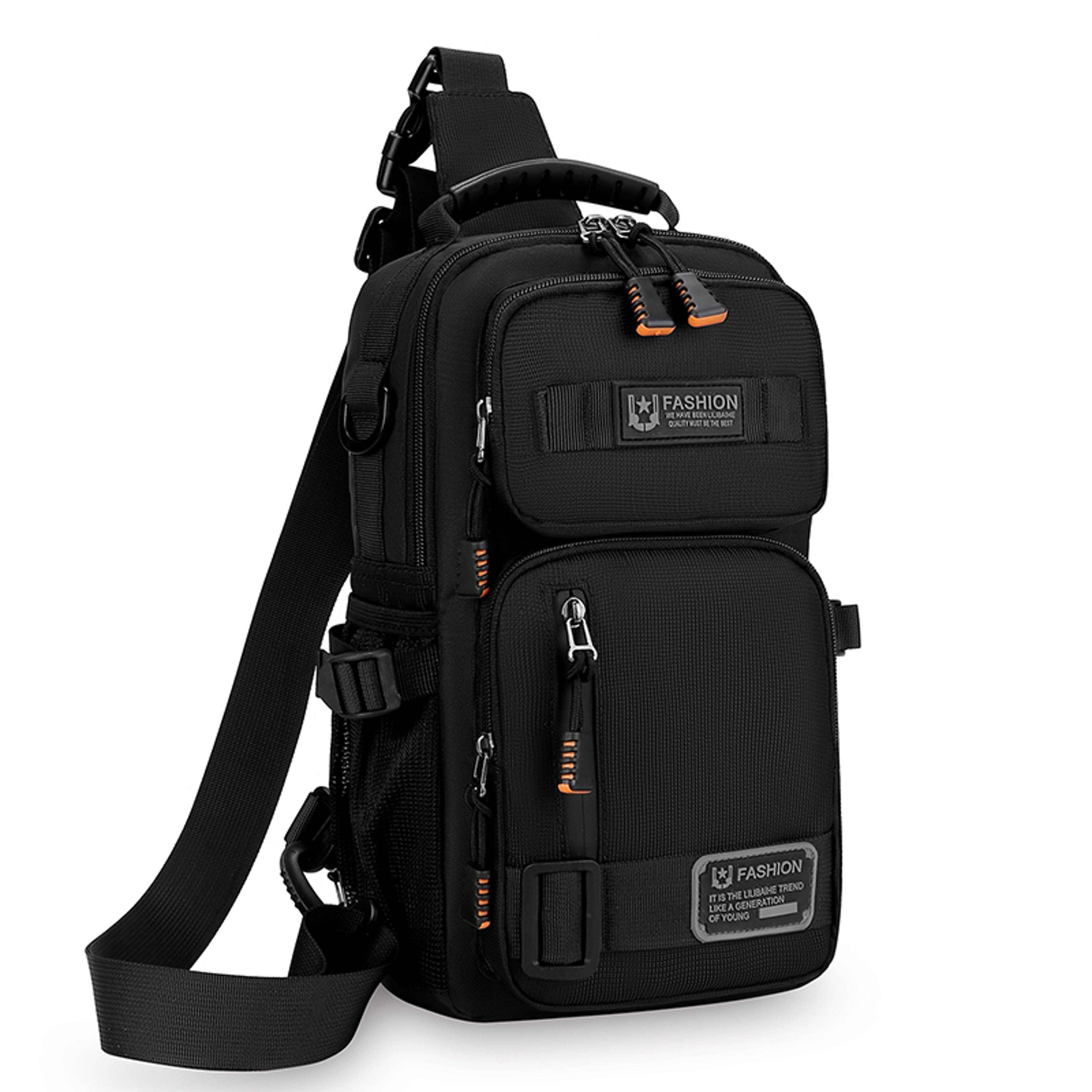 High Quality Oxford Mens Chest Bag Fashionable Crossbody Waist Pack For Casual Use 7
