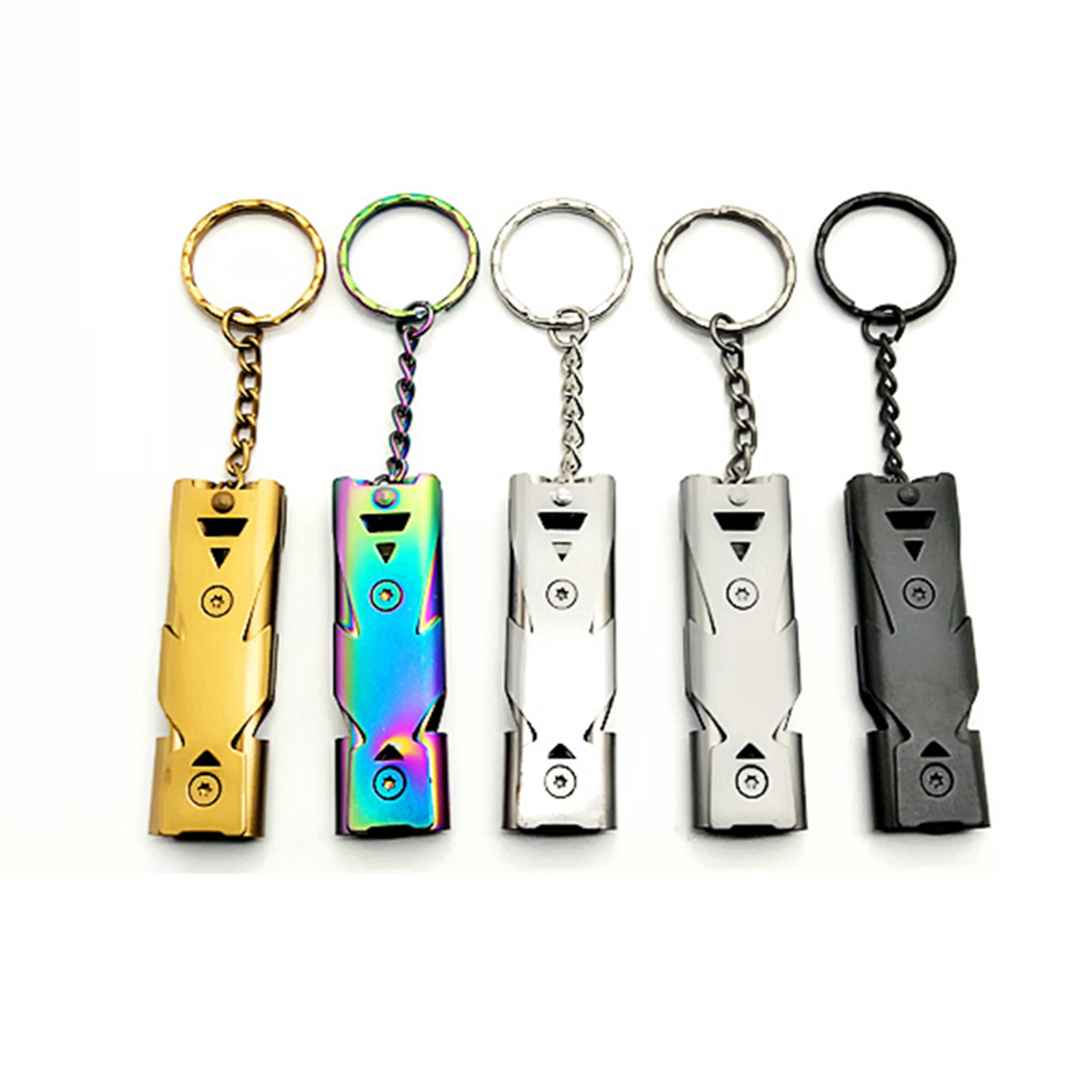 Outdoor Survival Whistle High Decibel Stainless Steel Double Tube Blast Whistle For Earthquake Resc 0