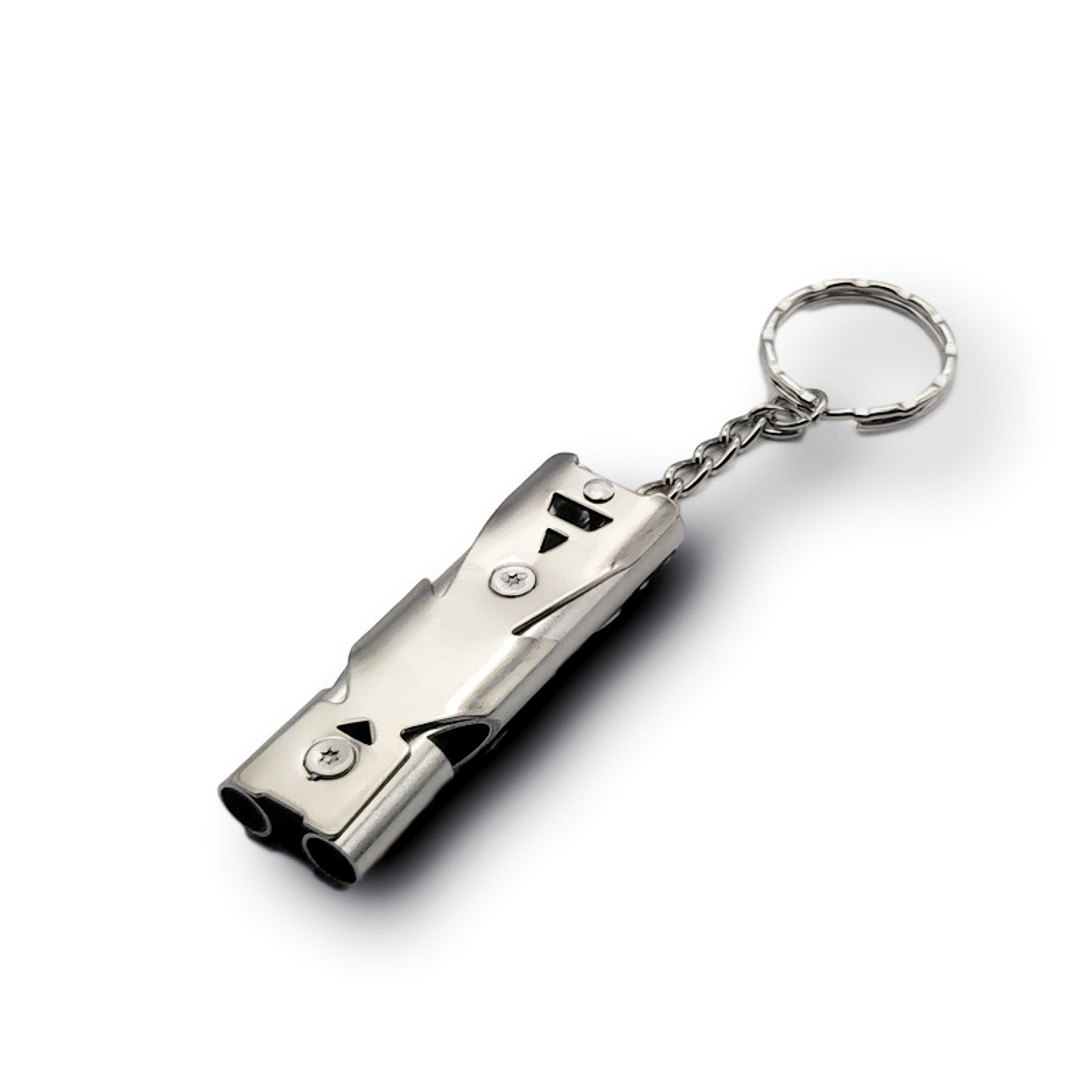 Outdoor Survival Whistle High Decibel Stainless Steel Double Tube Blast Whistle For Earthquake Resc 4