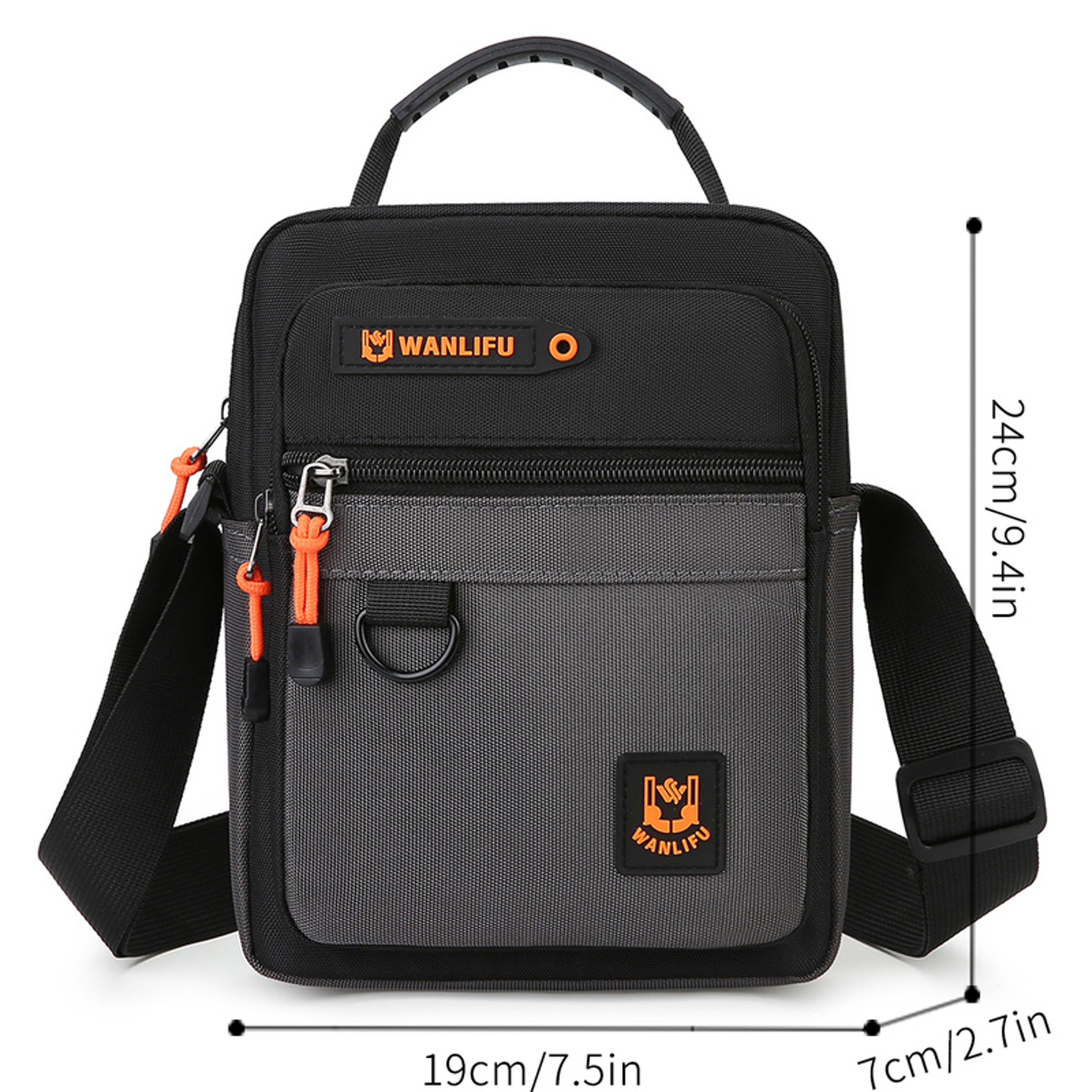Stylish Lightweight Casual Mens Messenger Bag Durable Oxford Crossbody Shoulder Purse 4
