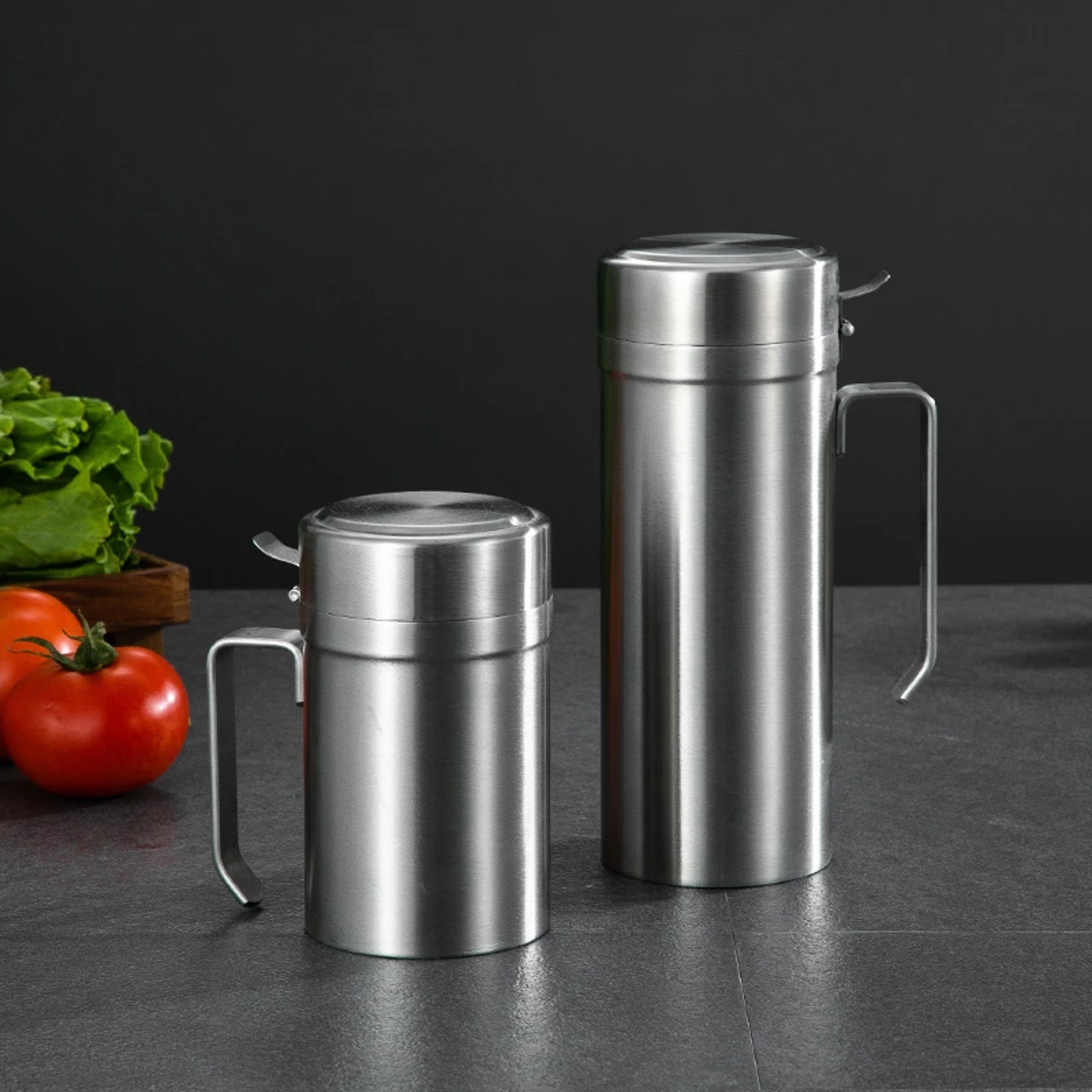 Stainless Steel Leak Proof Oil Strainer  Seasoning Bottle Perfect For Kitchen Storage And Cooking 4