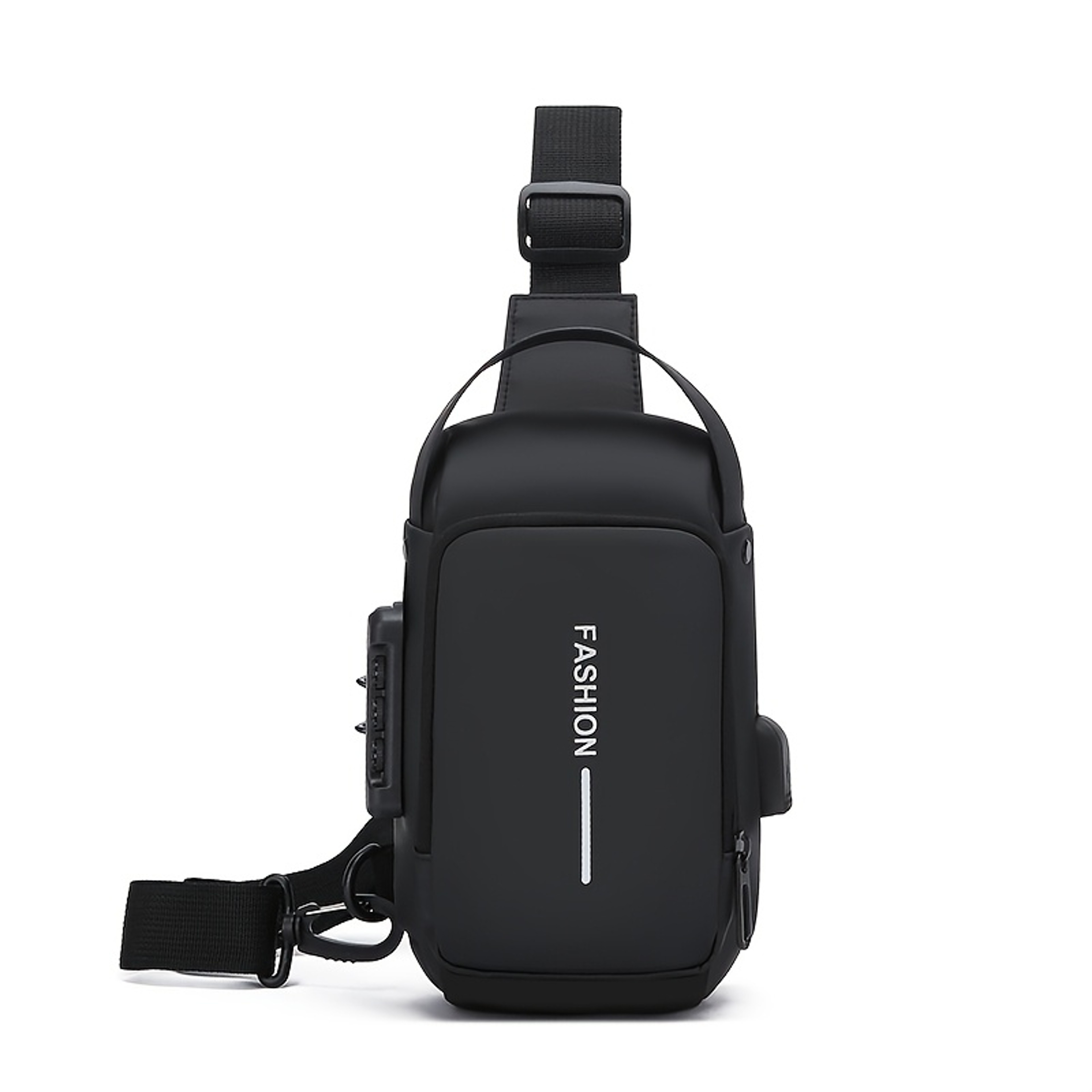 Durable Oxford Fabric Mens Sling Bag Stylish Motorcycle Crossbody Chest Pack with Phone Pocket Zip Closure for Daily – view 9