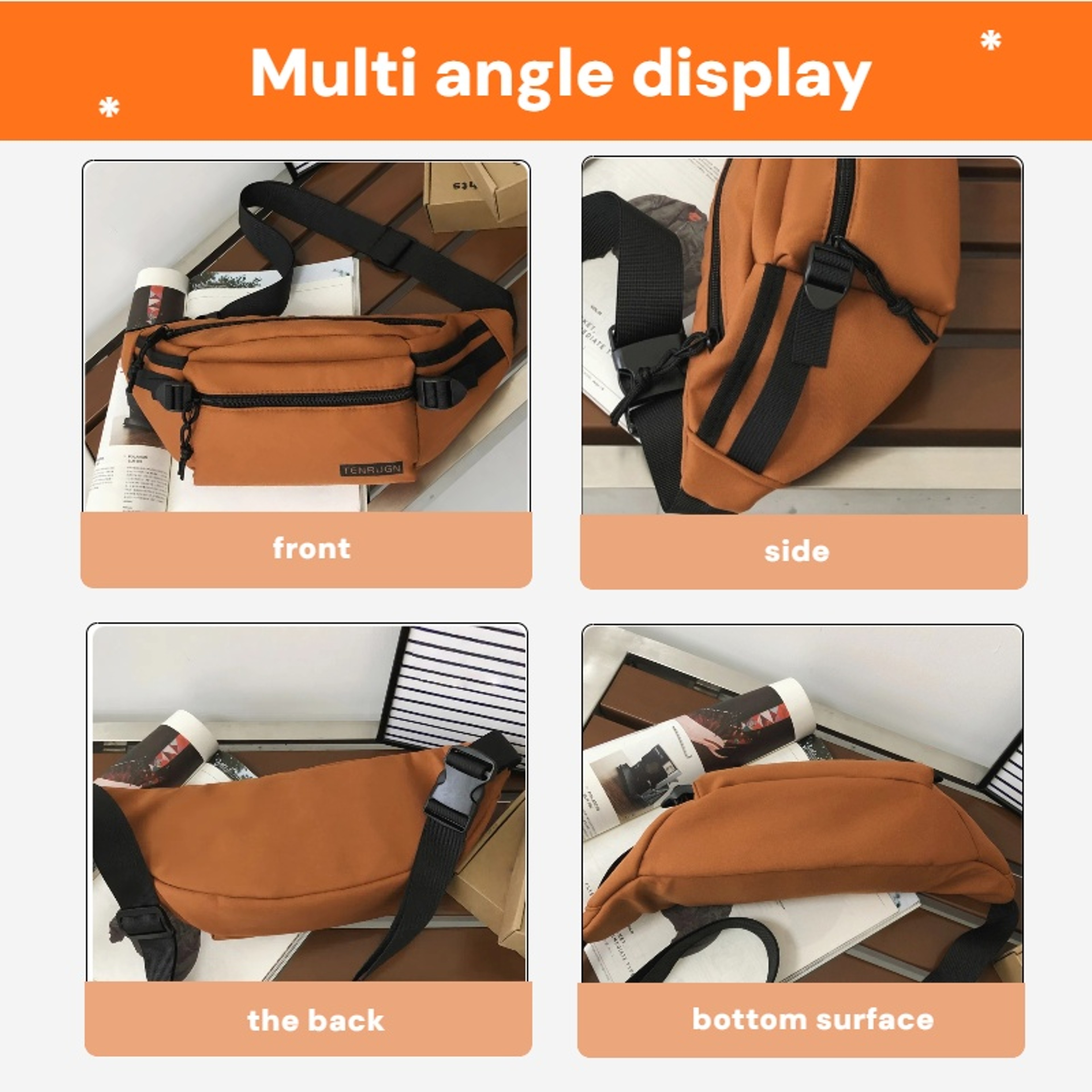 Unisex Fashionable Chest Bag For Sports  Outdoor Activities Mobile Phone  Multifunctional Waist Bag 2
