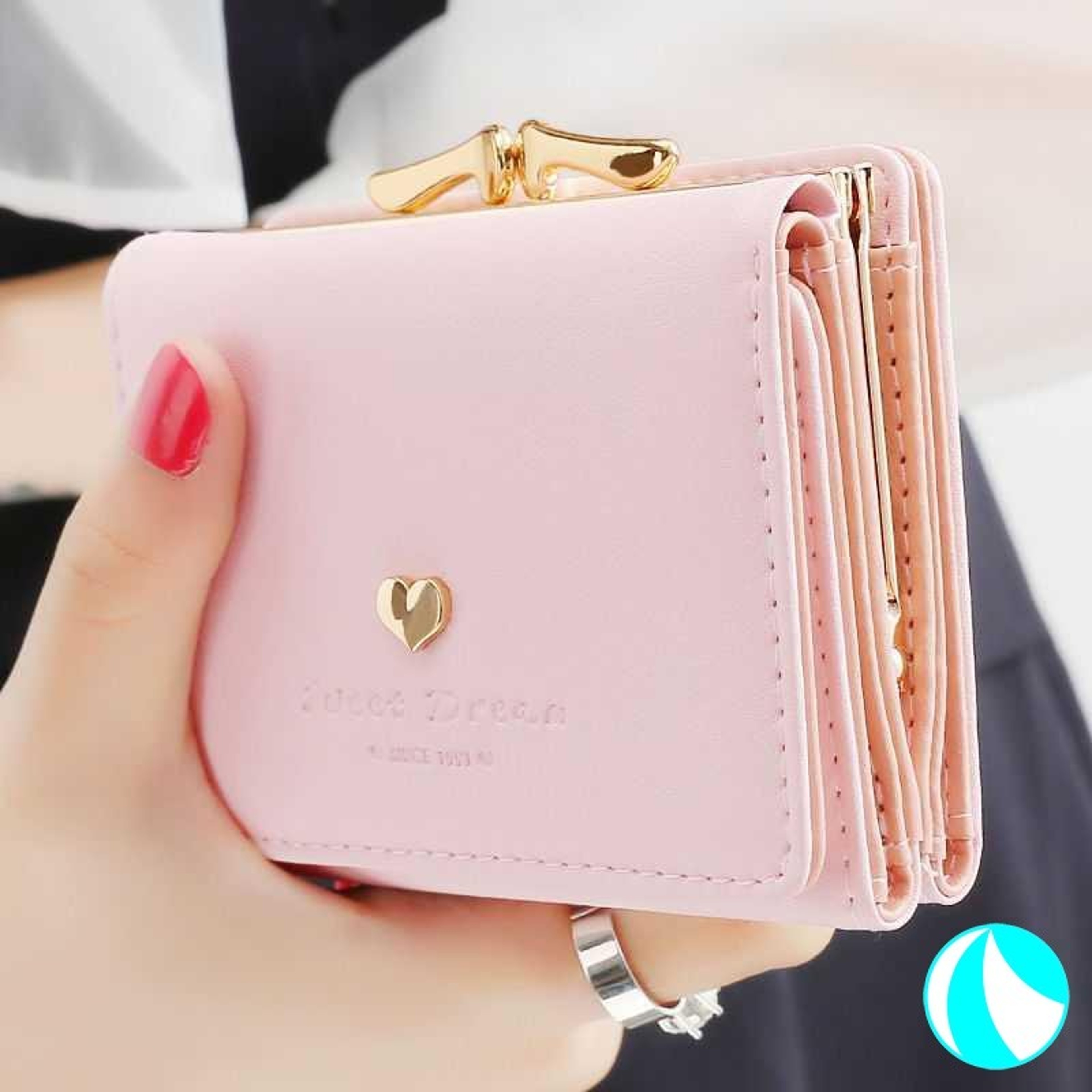 Mini Heart Wallet For Women Fashionable Coin Purse  Card Holder 0