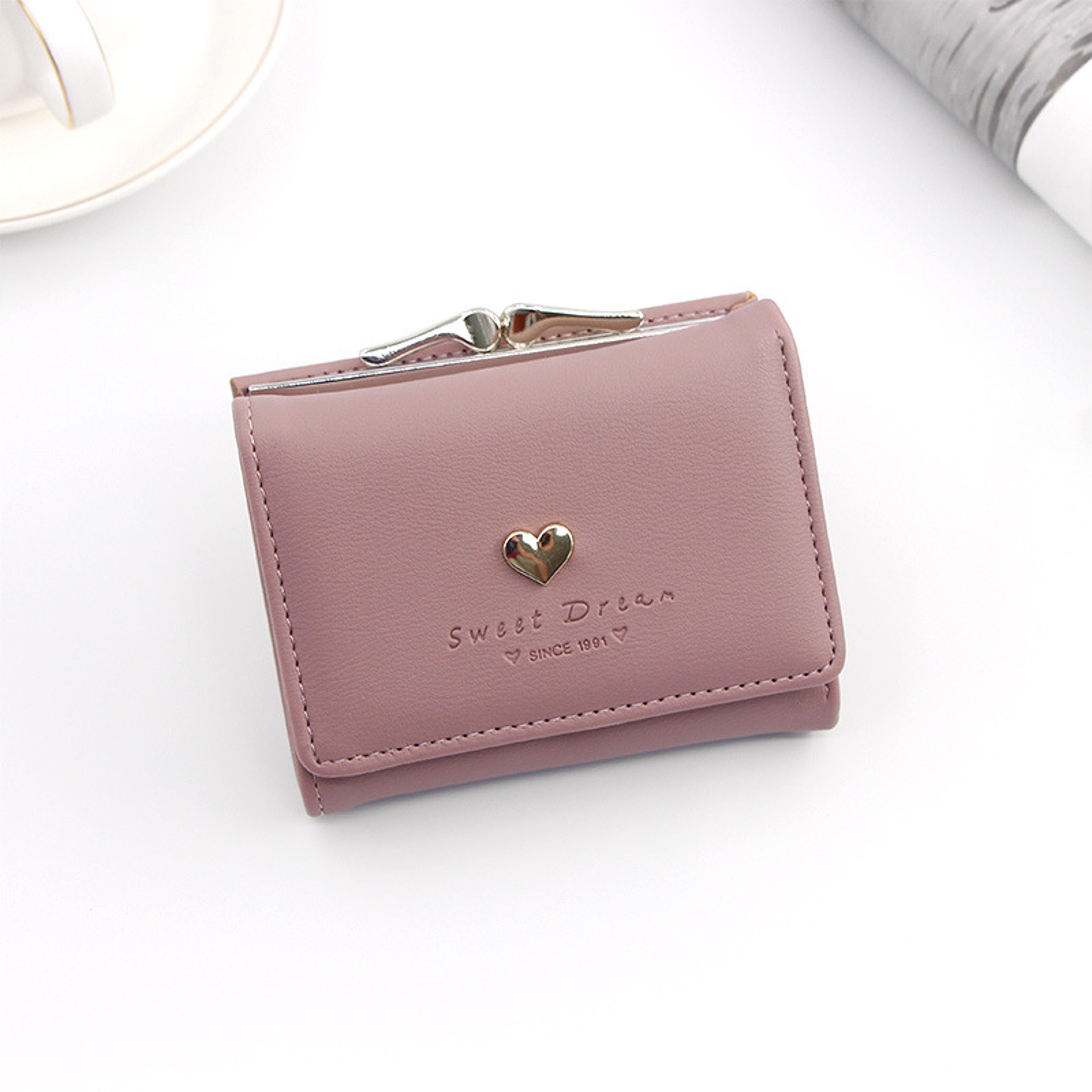 Mini Heart Wallet For Women Fashionable Coin Purse  Card Holder 6