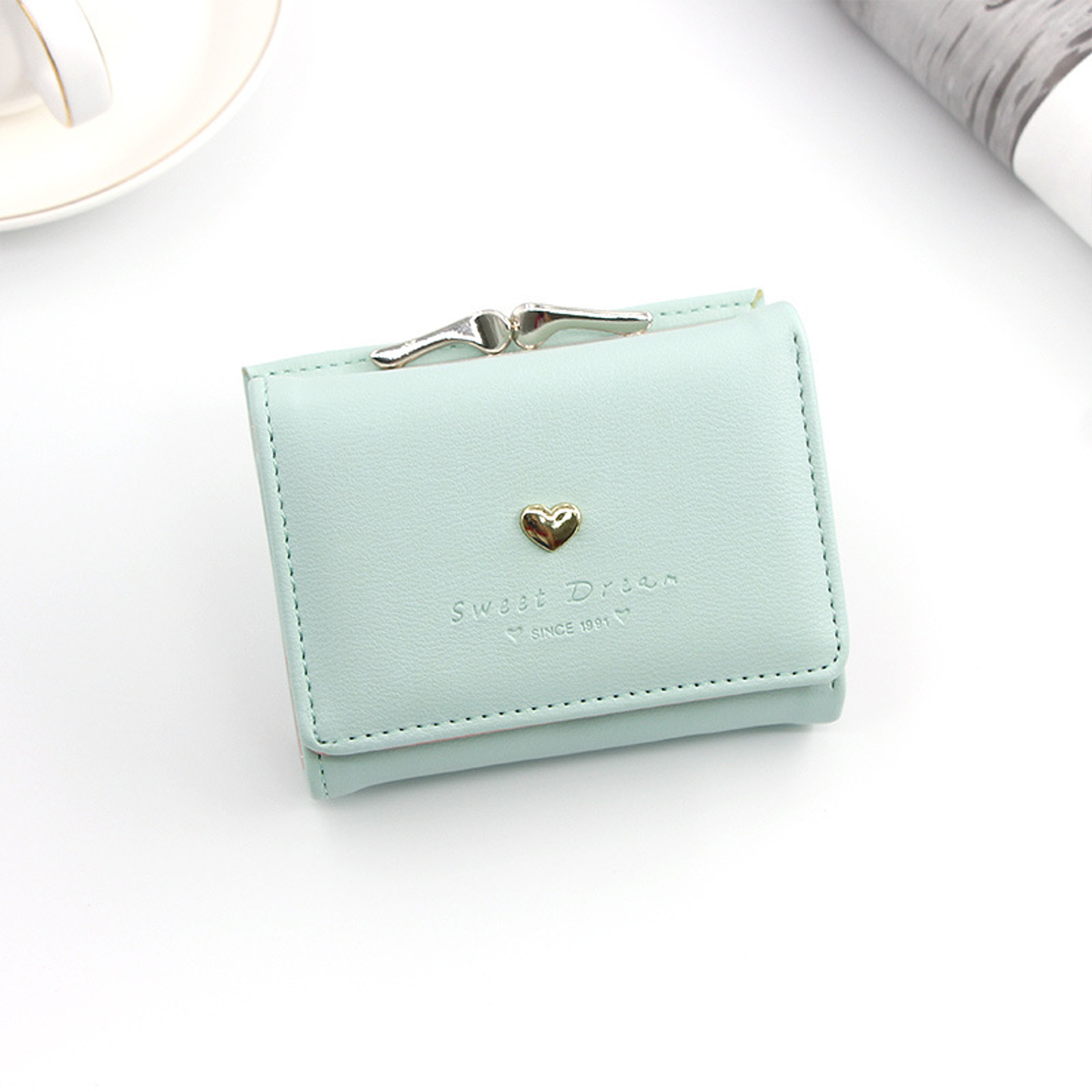 Mini Heart Wallet For Women Fashionable Coin Purse  Card Holder 8