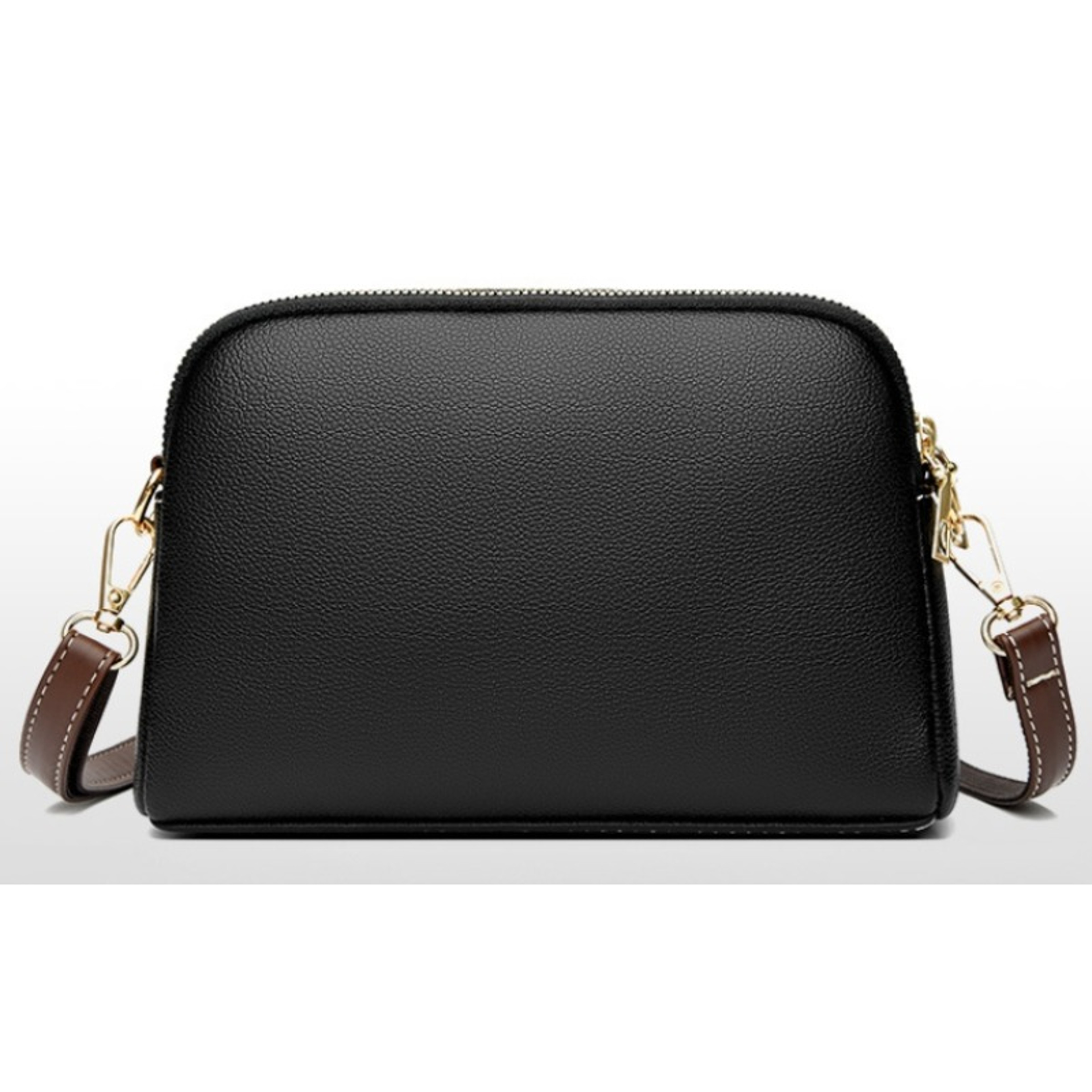 Luxury Cowhide Flap Handbag Womens Messenger Crossbody Bag 1