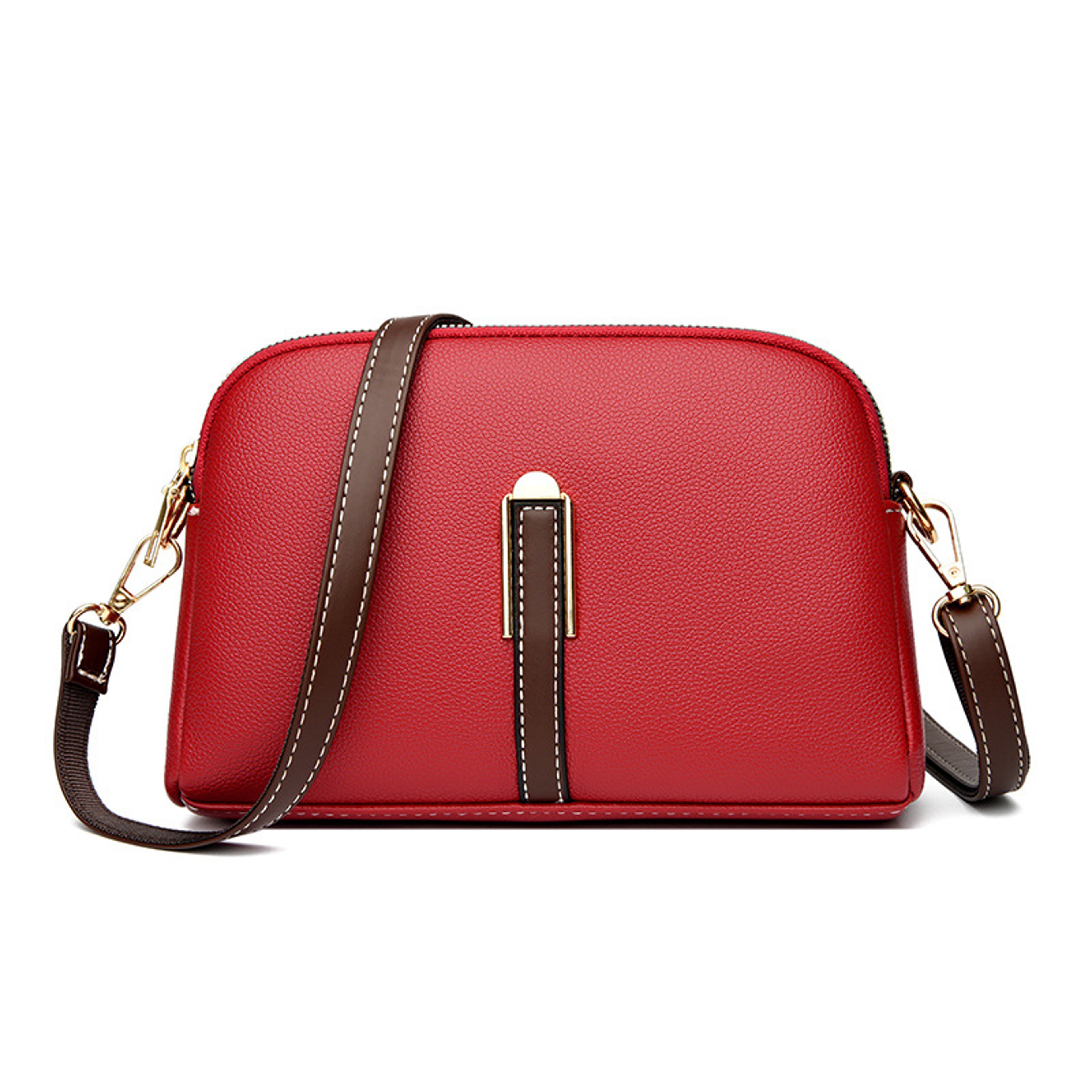 Luxury Cowhide Flap Handbag Womens Messenger Crossbody Bag 7