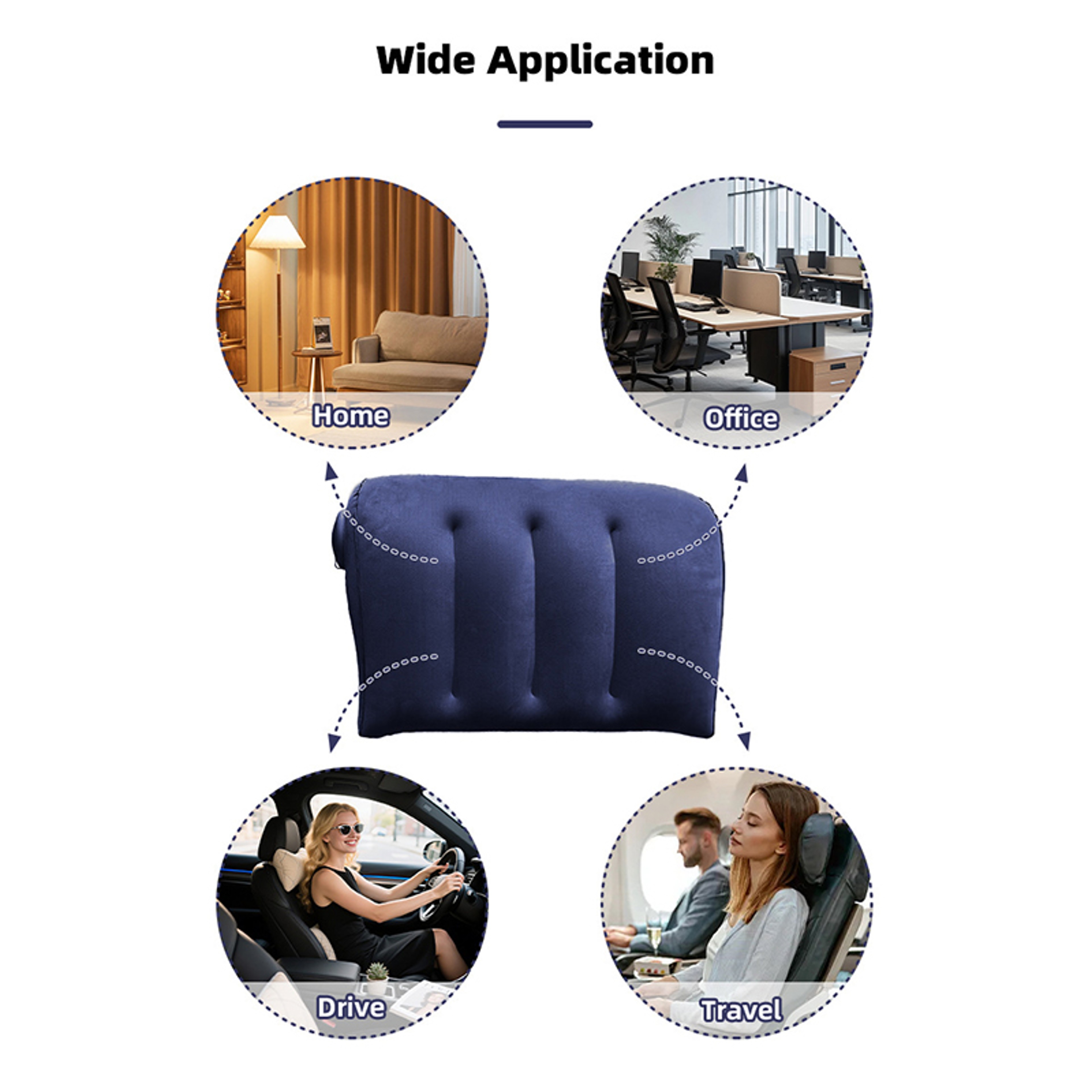 Portable Inflatable Camping Travel Pillow Lightweight Sleep Support Air Cushion for Comfortable Body Positioning – view 6