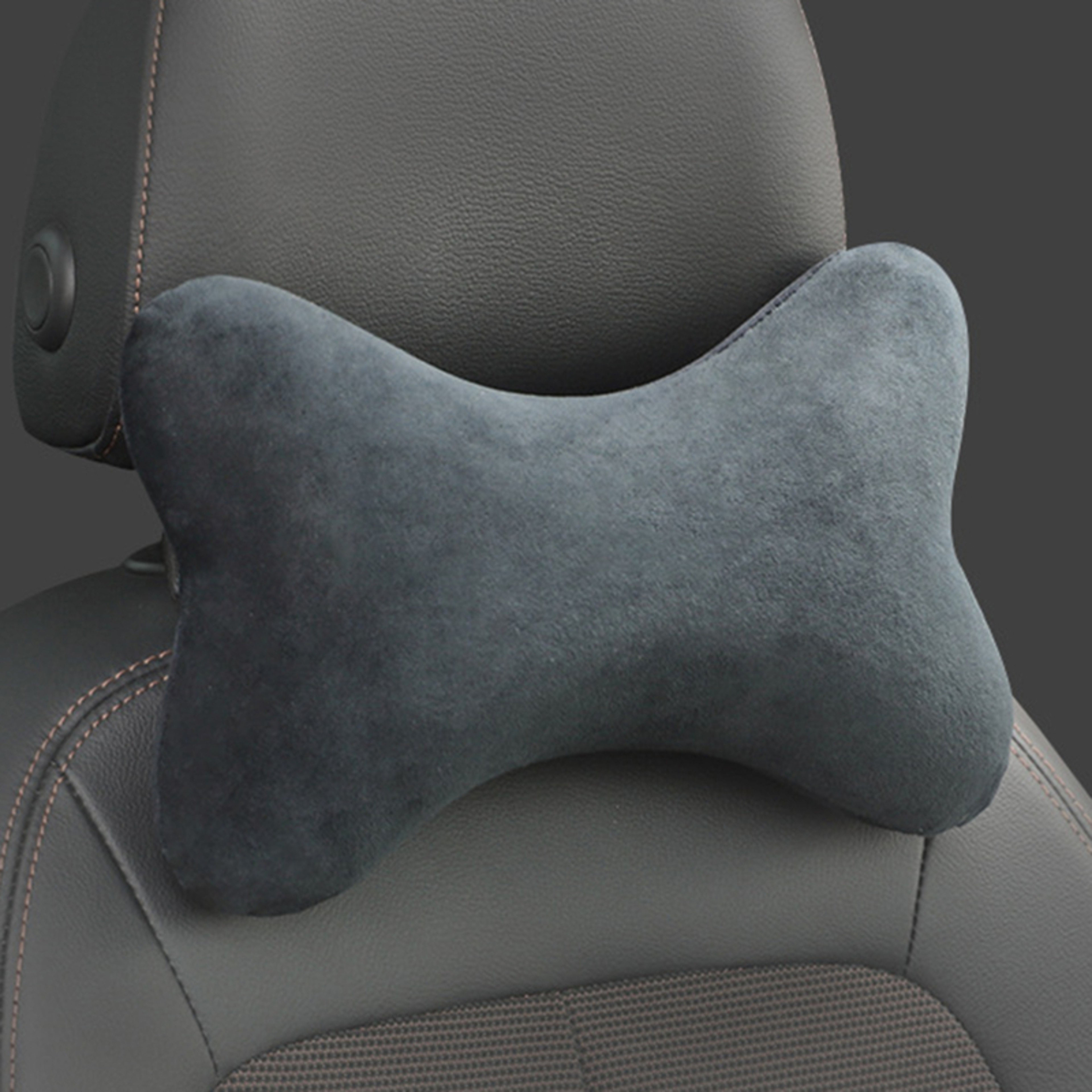 Memory Foam Neck Pillow For Car Seats Breathable Crystal Velvet Support For Sleep  Travel 4