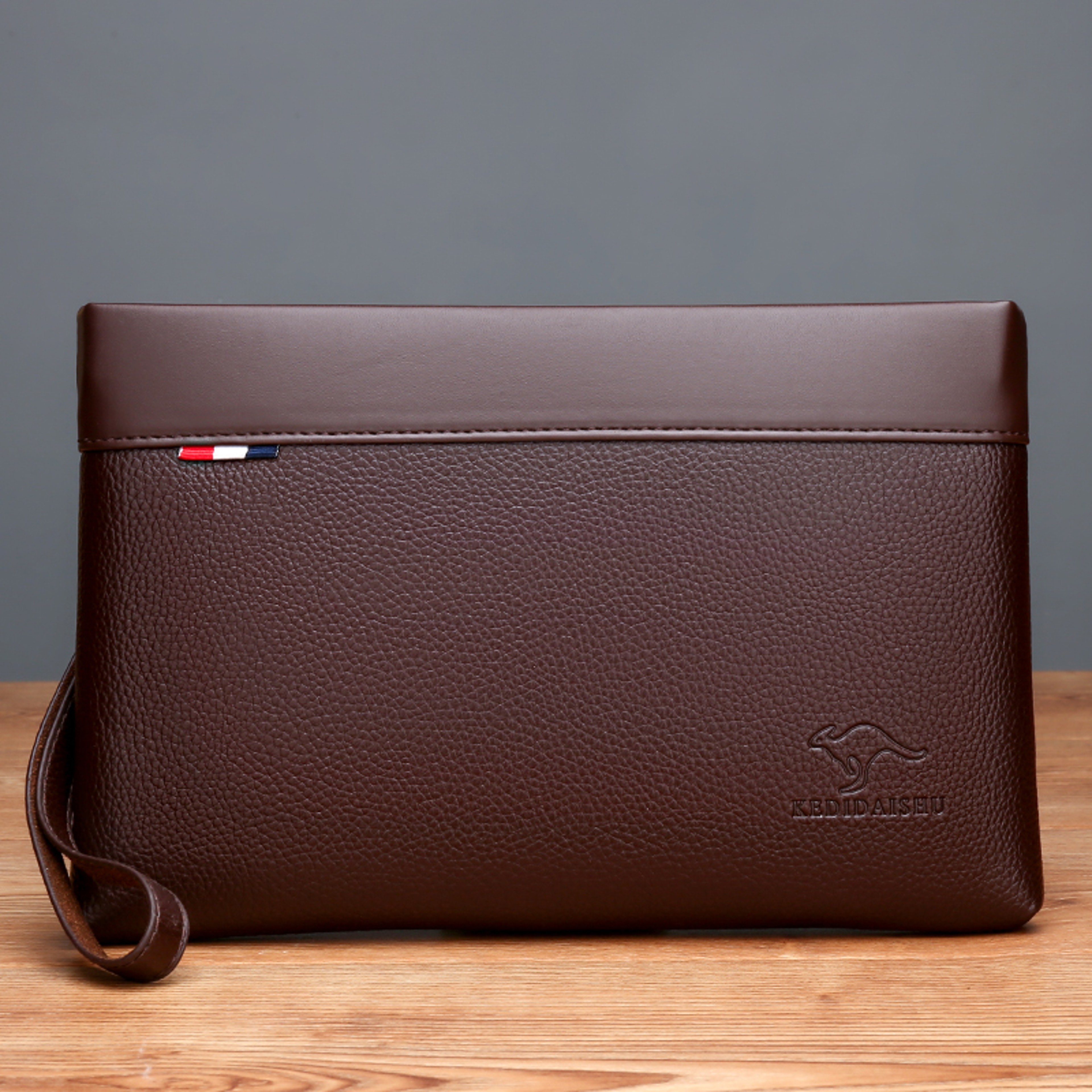 Durable Leather Clutch Wallet For Men Luxury Design Large Capacity Multi Card Holder Coin Purse 6