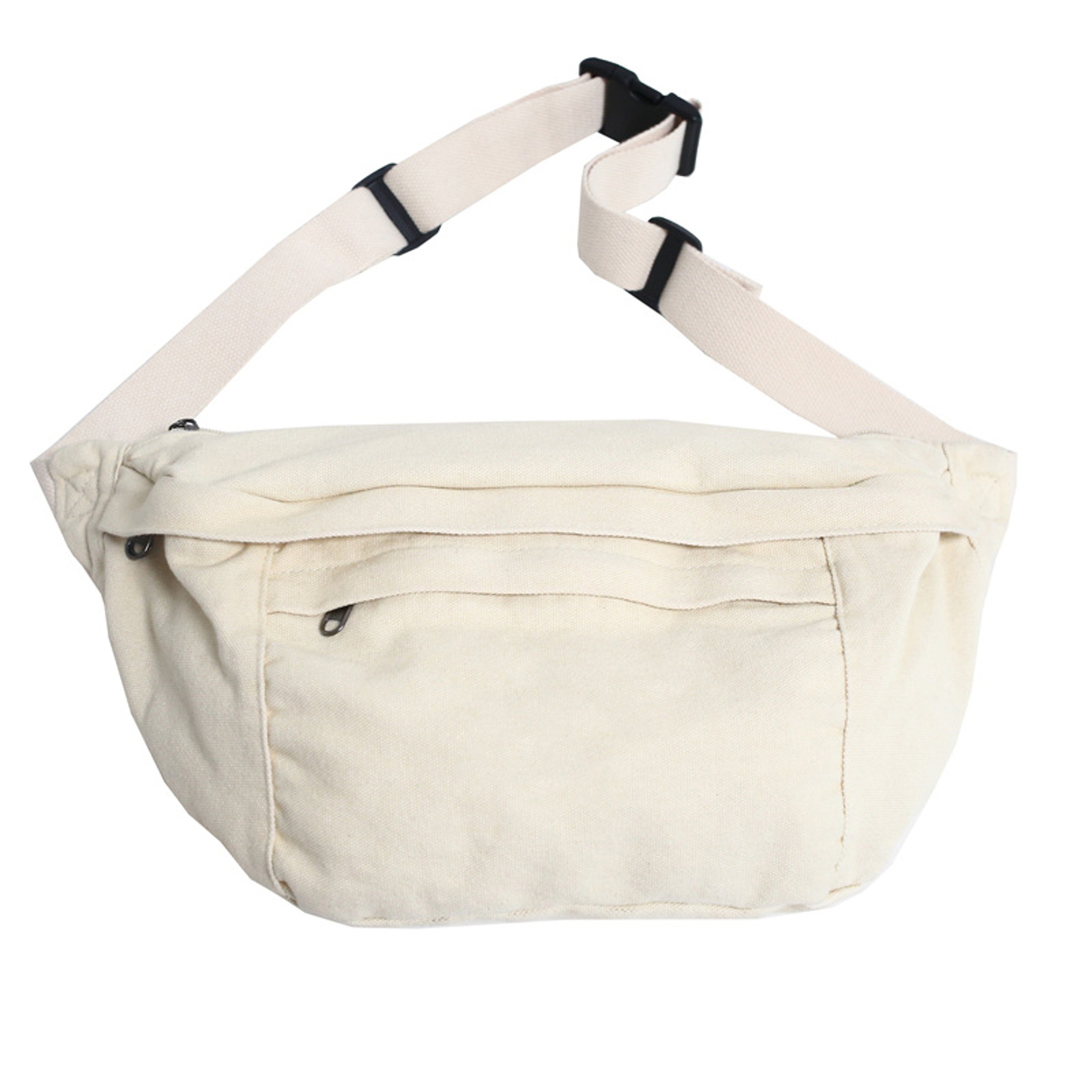 Trendy Unisex Canvas Waist Bag Large Capacity Crossbody Chest Pack for Phones Streetwear & Hip Hop Style – view 9