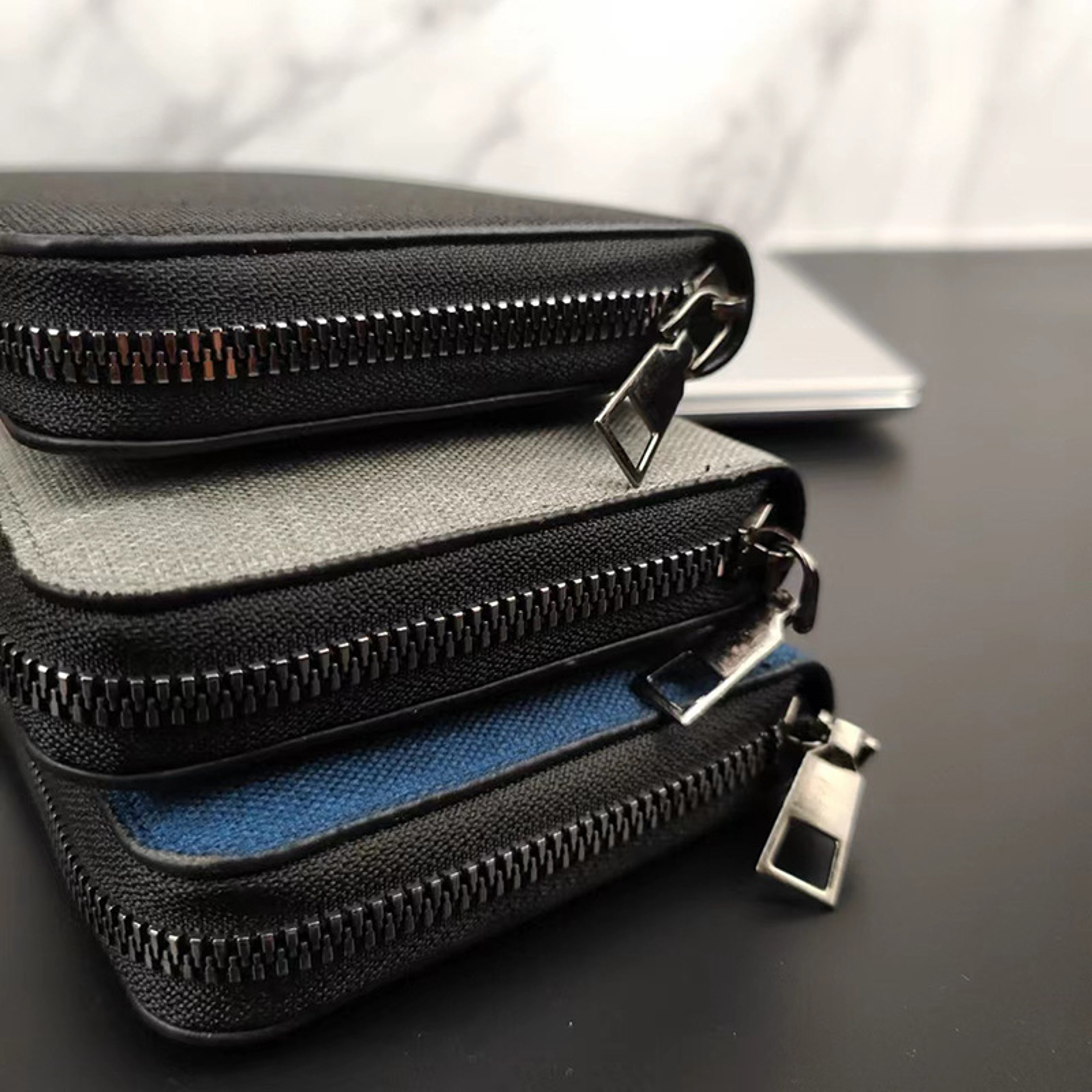 Mens Fashionable Long Wallet Oxford Fabric Zipper Card Holder 2