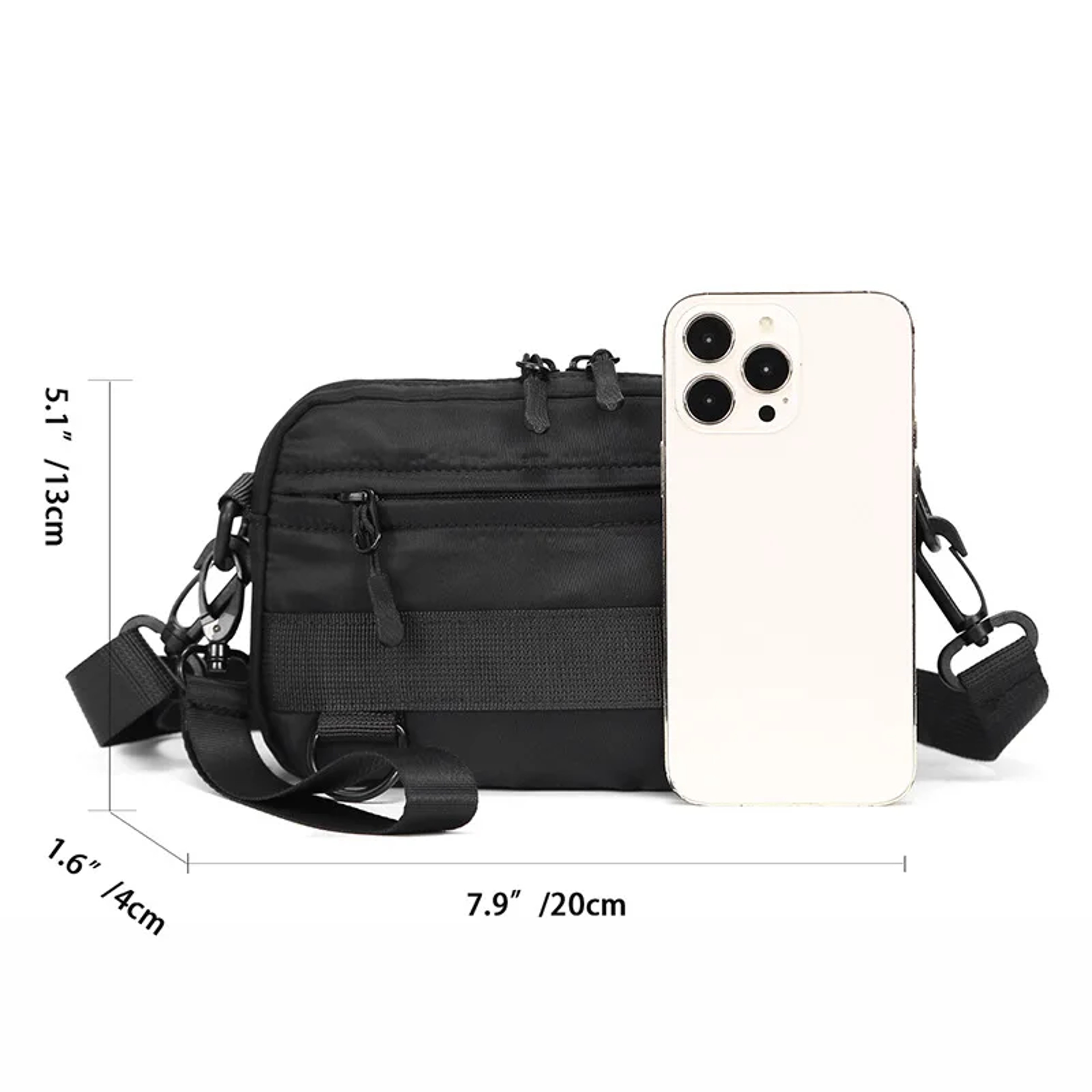Canvas Mens Crossbody Bag Small Canvas Sling Bag Compact Everyday Travel Shoulder Bag 2